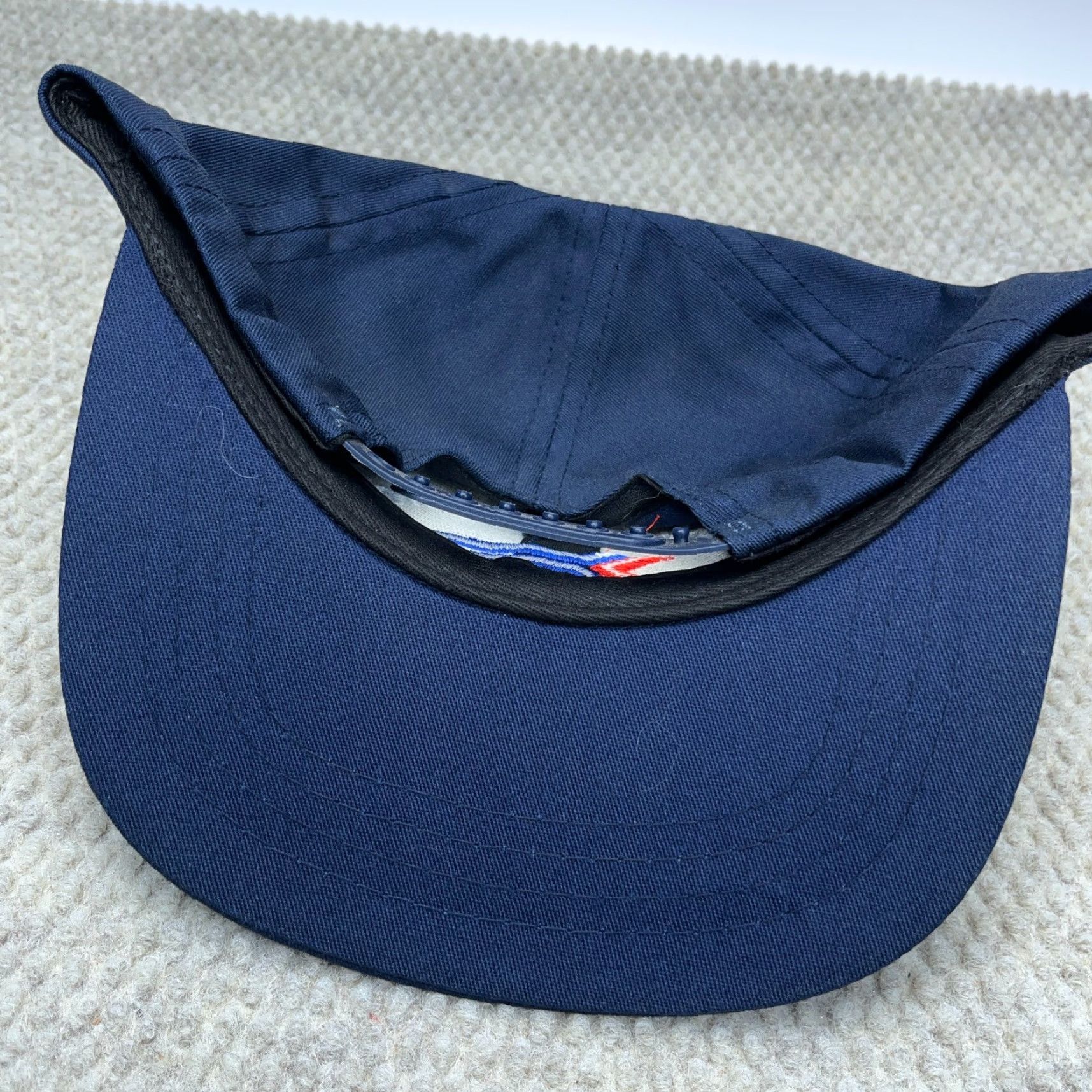 Rains VINTAGE Amtrak Railroad Hat Cap Trucker Cap Men Adjustable Blue 80s 90s USA Logo Advertising Classic Outdoor Retro Workwear USA Hat Size ONE SIZE - 3 Thumbnail