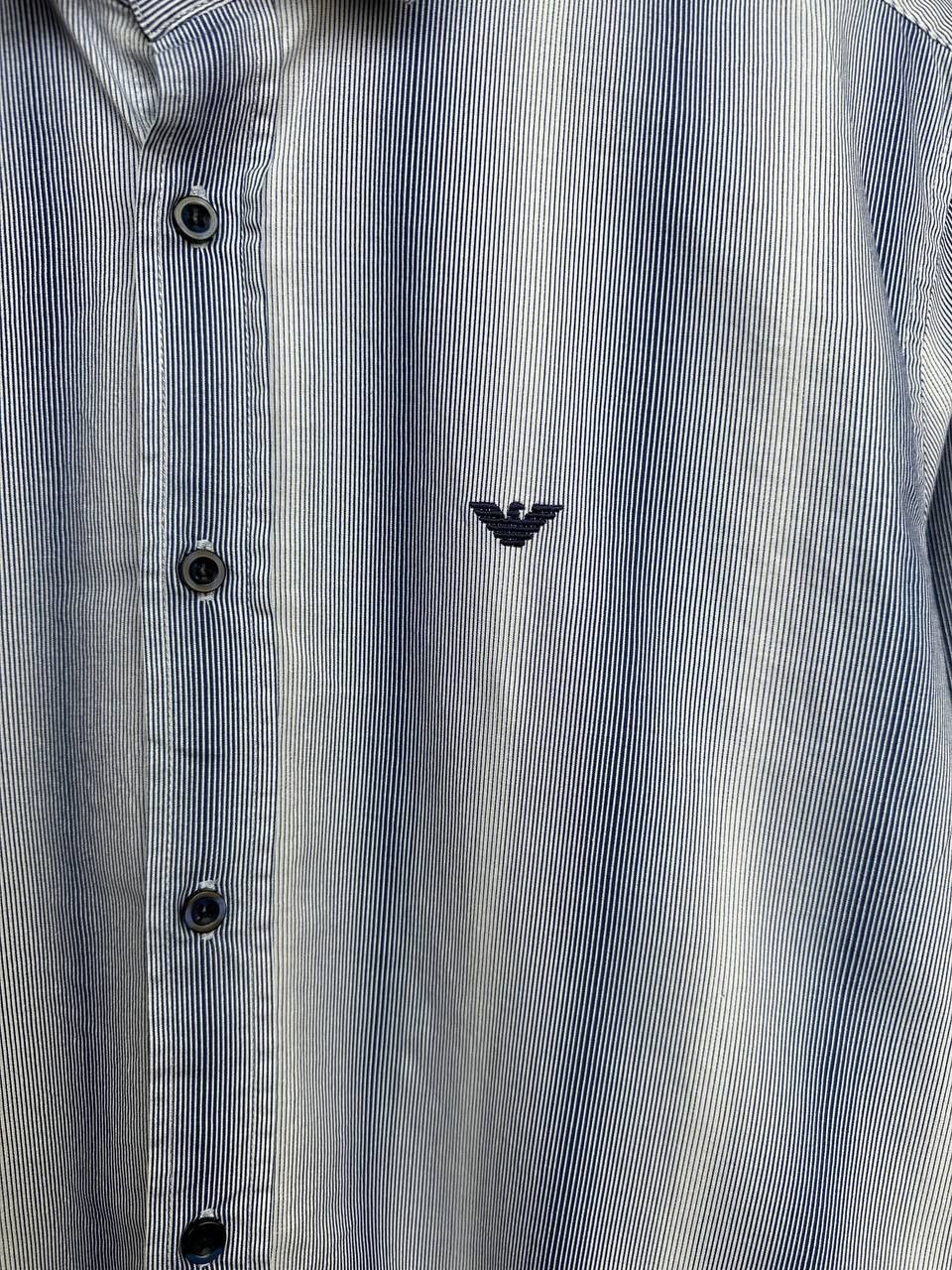 Emporio Armani Emporio Armani Vintage Striped Button Up Shirt Made Italy LS Size US M / EU 48-50 / 2 - 10 Thumbnail