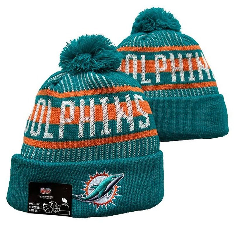Other NWT Miami Dolphins Sports Knit Pom Beanie Fleece Lined Size ONE SIZE - 1 Thumbnail