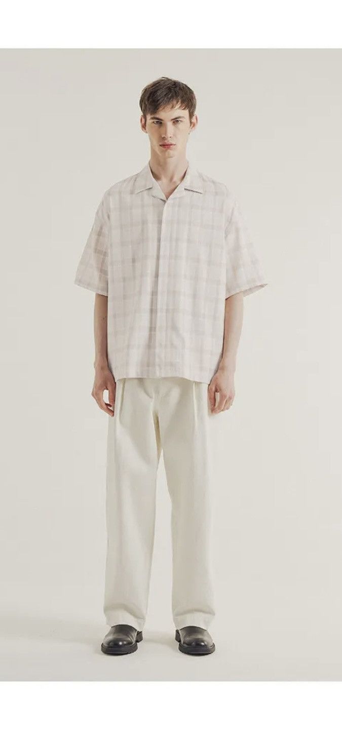 Beams Plus BESLOW Open Collar Check Half Sleeve Shirt Beige Check Size US L / EU 52-54 / 3 - 8 Thumbnail