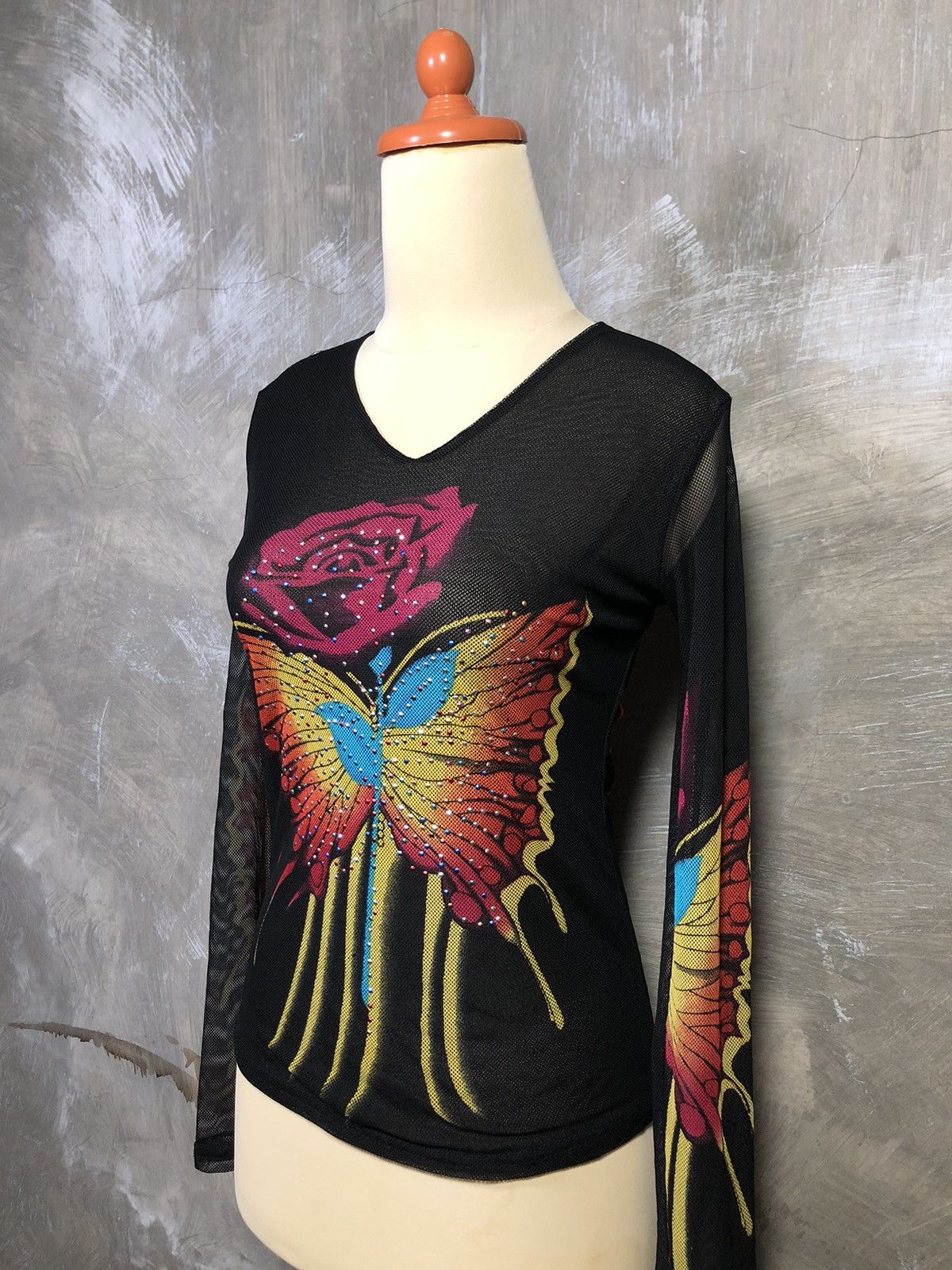 Japanese Brand Y2K Unknown Japanese Butterfly Mesh Size S / US 4 / IT 40 - 3 Thumbnail