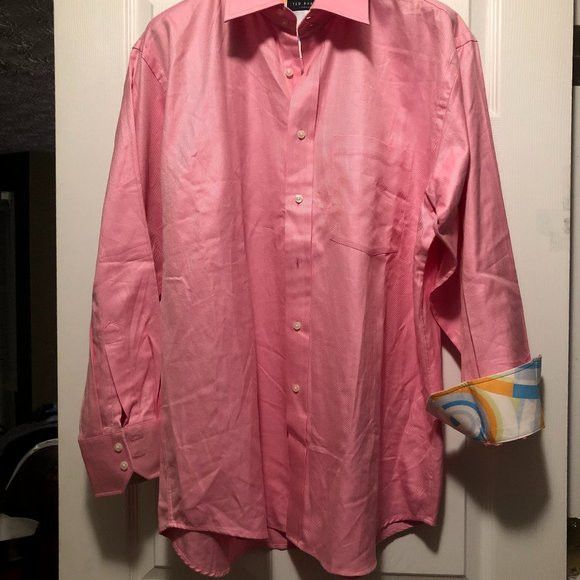 Ted Baker TED BAKER LONDON MEN'S NEW COTTON DRESS SHIRT SZ:16.5/32-33 Size US L / EU 52-54 / 3 - 1 Thumbnail