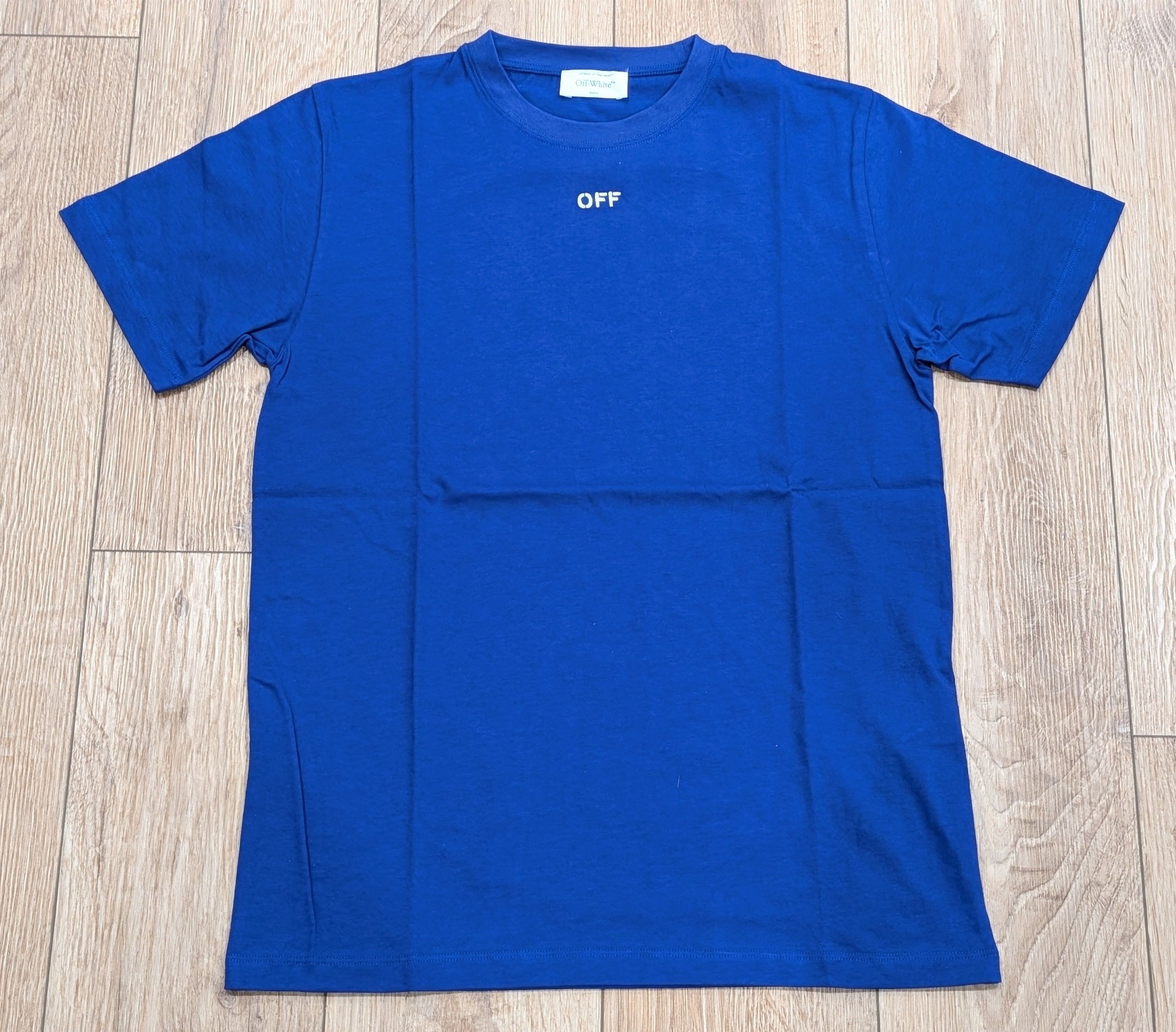 Off-White Off-White Slim Fit Logo Cotton T-Shirt Dark Blue Small Size US S / EU 44-46 / 1 - 1 Thumbnail