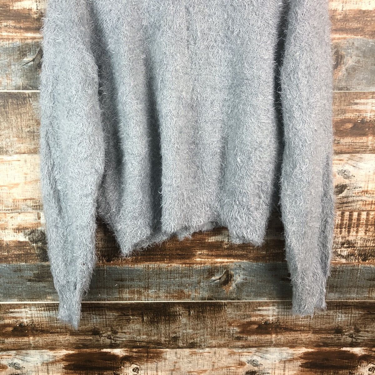 Japanese Brand DL Hyper World Gallery Gray Mohair Cardigan Knitwear #C372 Size M / US 6-8 / IT 42-44 - 14 Thumbnail