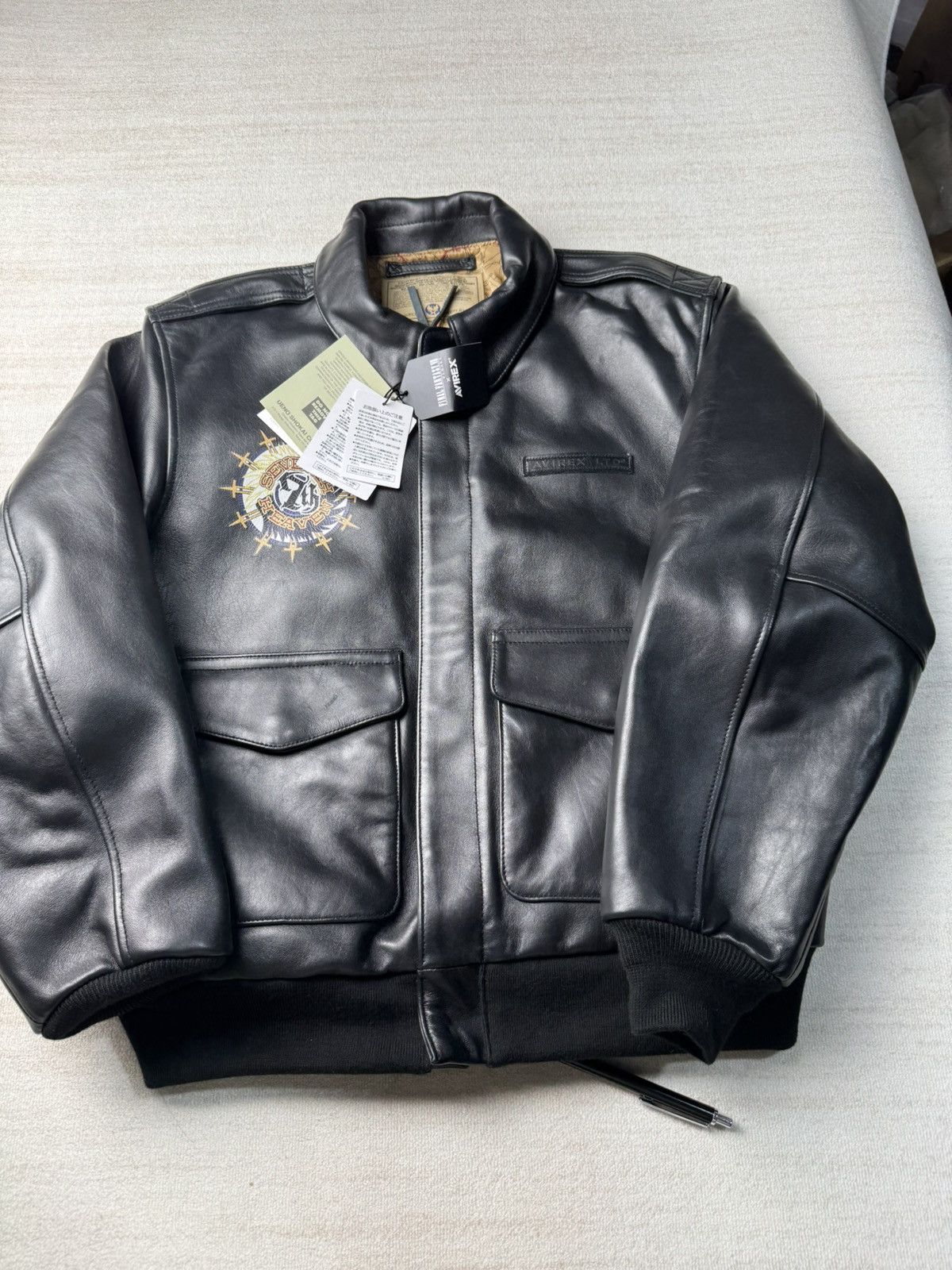 Avirex Avirex final fantasy VII A-2 leather jacket Tifa size 42 Size US L / EU 52-54 / 3 - 3 Thumbnail