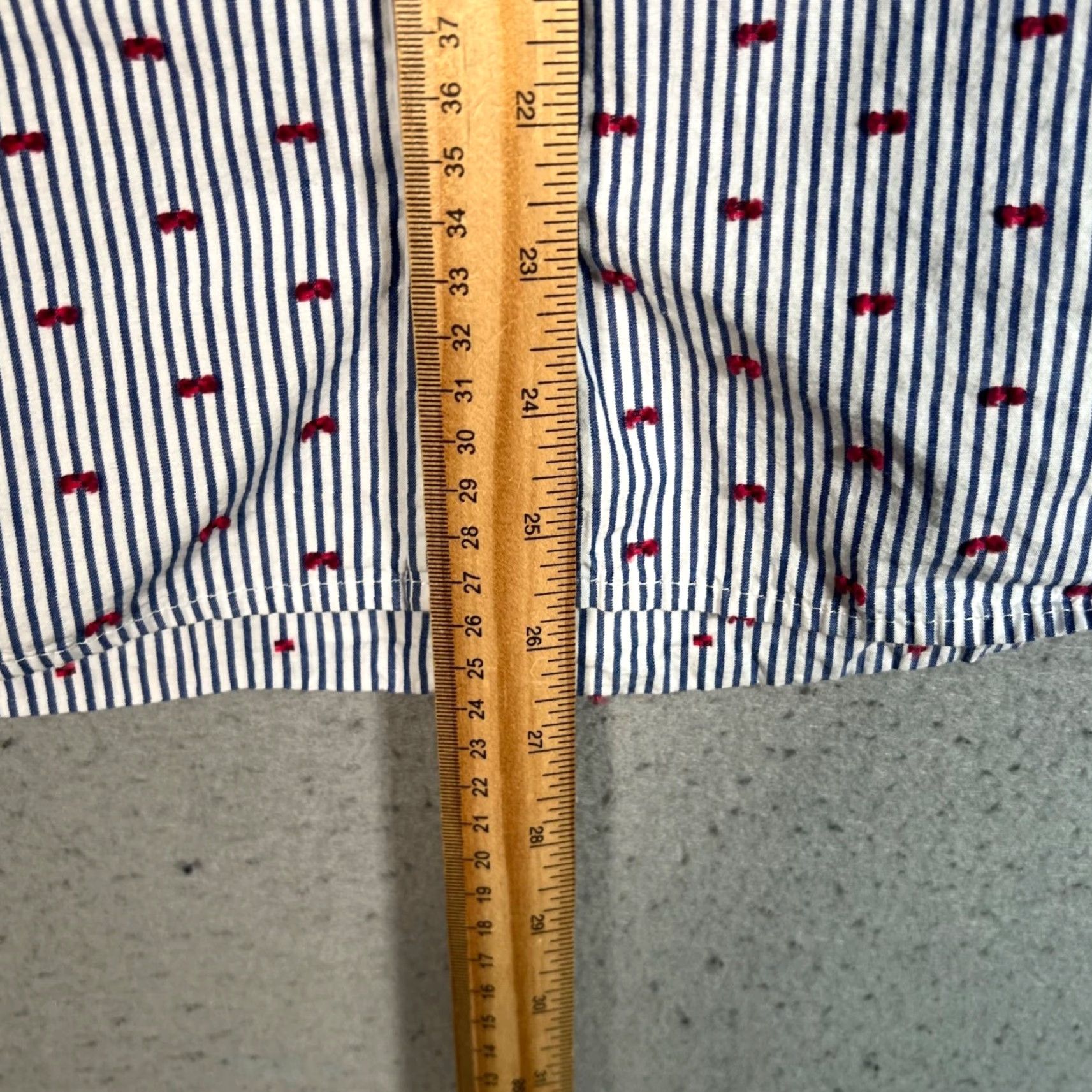 Gap Gap Womens XS Boyfriend Fit Button-Up Shirt Blue & Red Striped Size XS / US 0-2 / IT 36-38 - 7 Thumbnail
