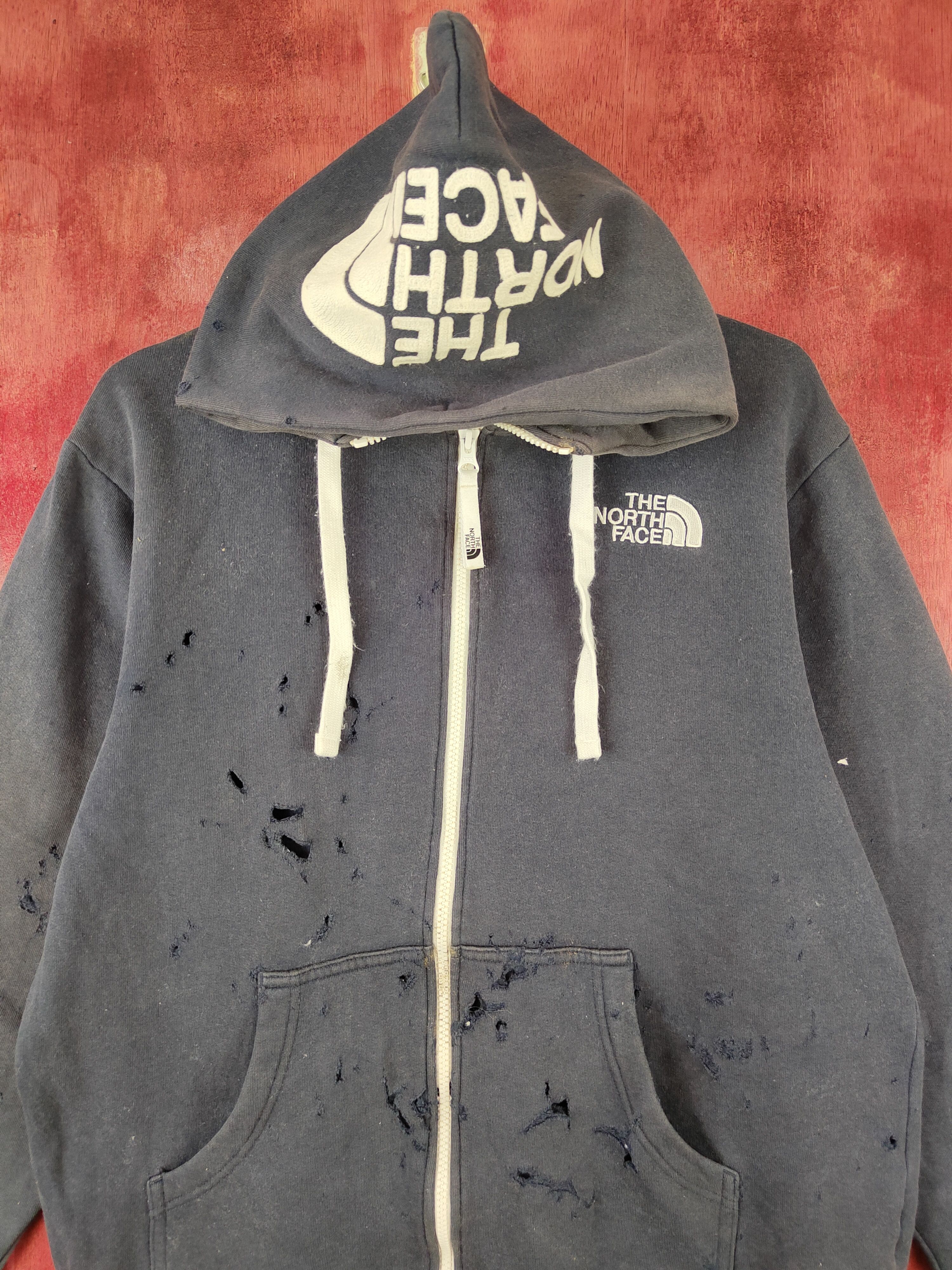 The North Face The North Face ripped distressed Faded Hoodie #S2129DL Size US M / EU 48-50 / 2 - 2 Thumbnail