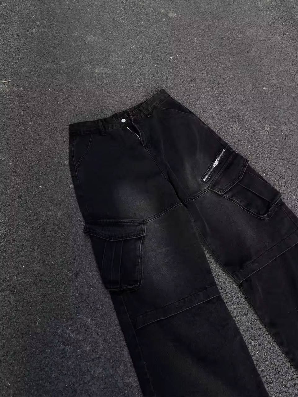 Japanese Brand × Vintage retro wide leg jeans Size US 35 - 8 Thumbnail