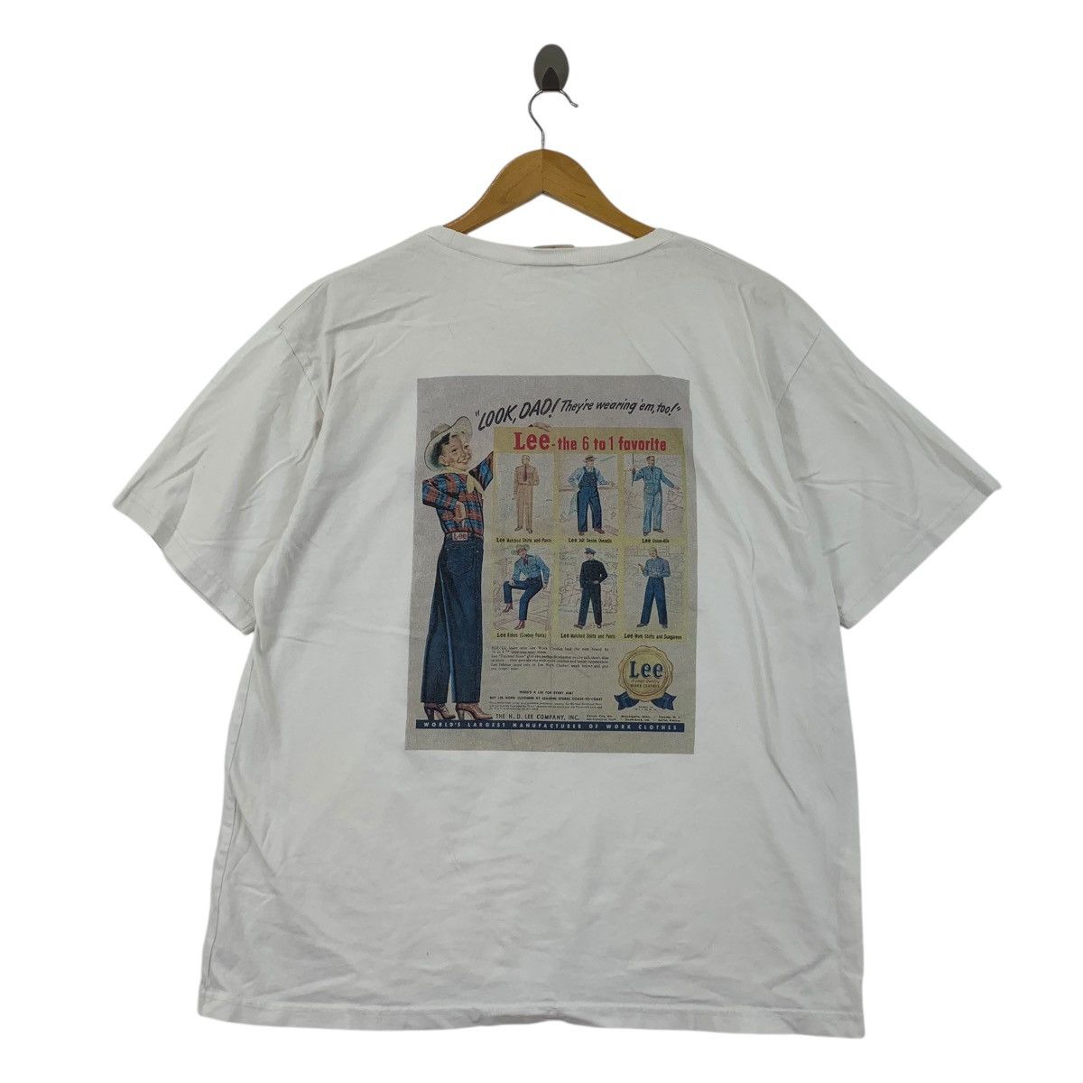 Lee LEE USA AMERICANA OG Poster Back Hit Baggy Tee Shirt Top Size L / US 10 / IT 46 - 5 Thumbnail