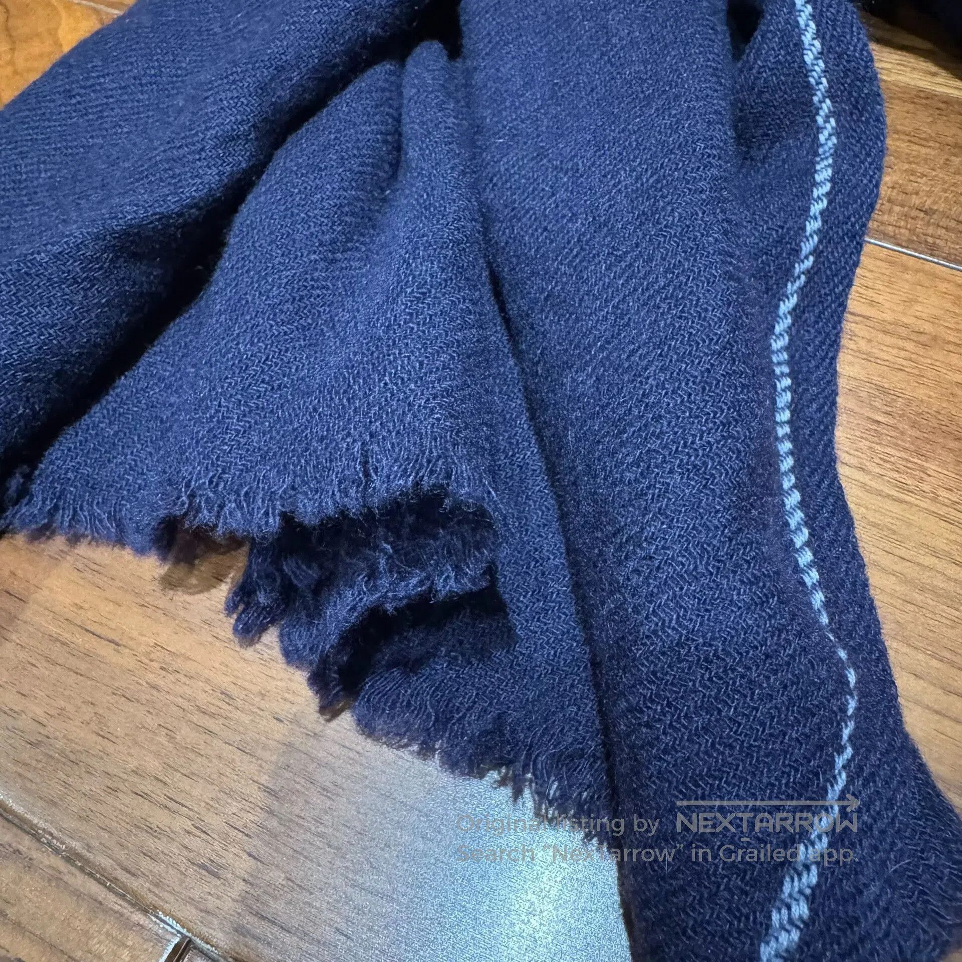 Comme des Garcons Common Projects Cashmere Scarf in Navy. Size ONE SIZE - 4 Thumbnail