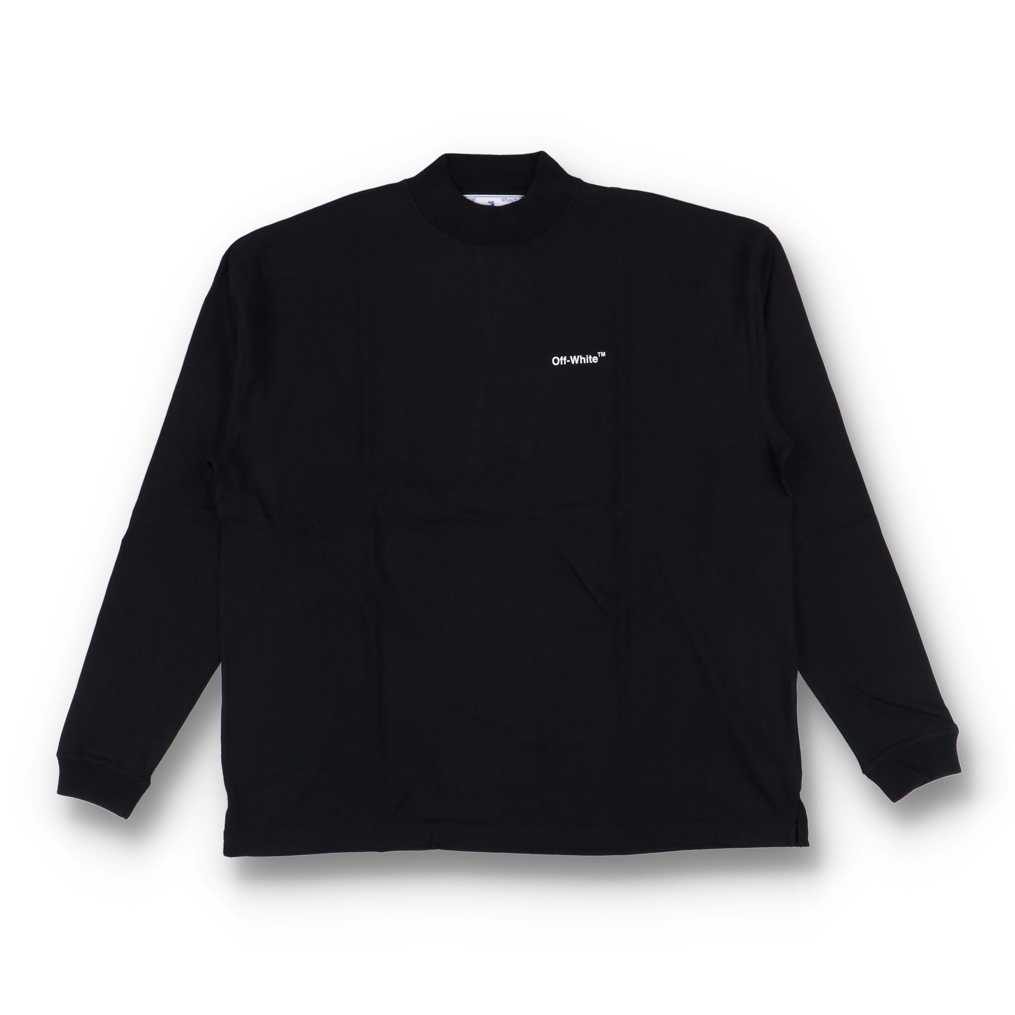 Off-White Black Caravaggio Arrows Oversized Mock Neck LS T-Shirt Size US M / EU 48-50 / 2 - 7 Thumbnail