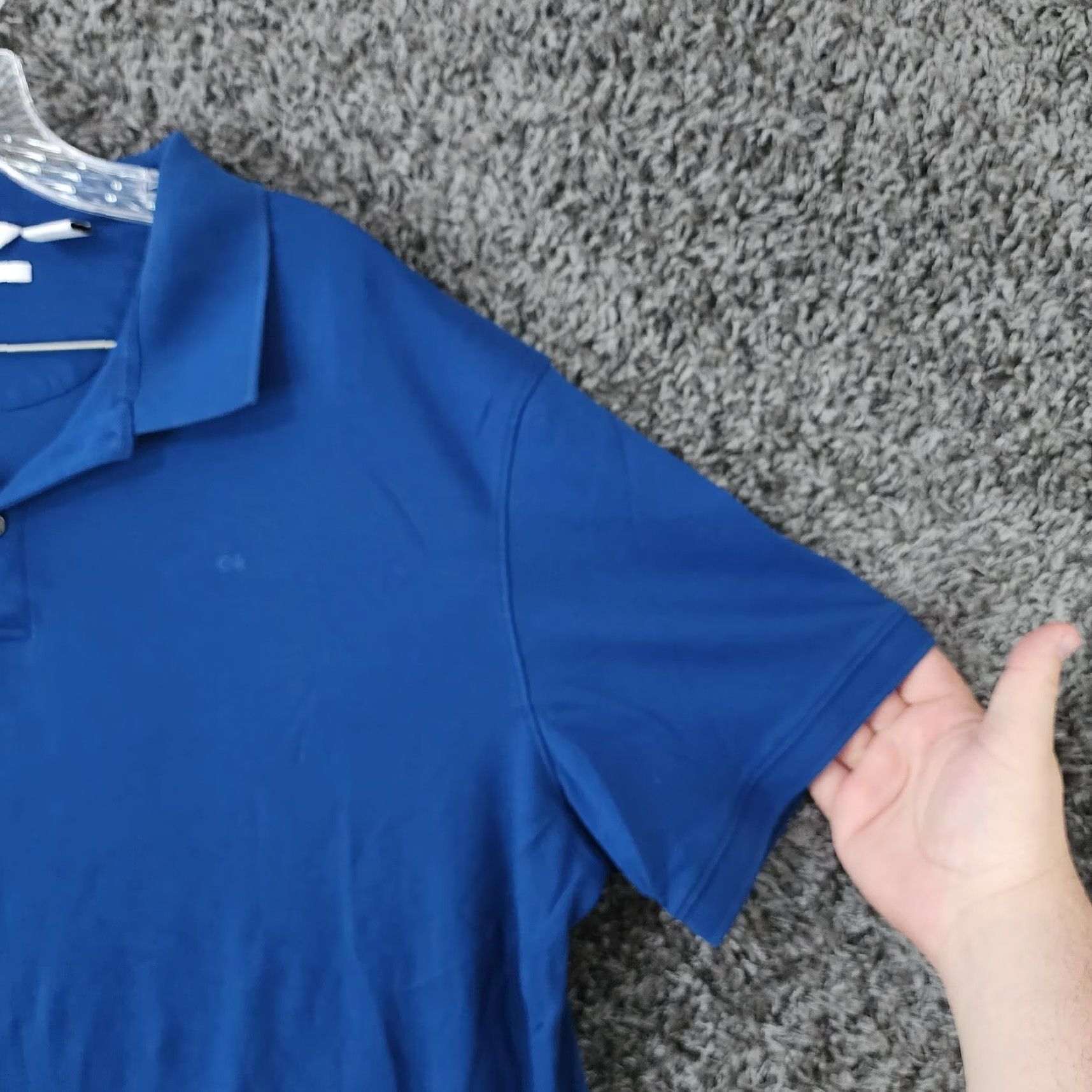 Calvin Klein Calvin Klein Polo Shirt Men XL Blue Liquid Touch Short Sleeve Mens Size US XL / EU 56 / 4 - 3 Thumbnail