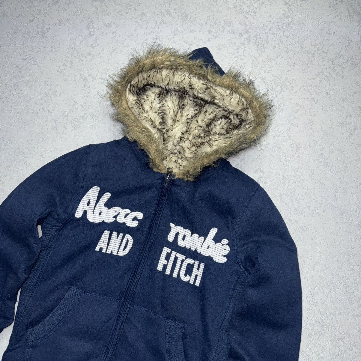 Abercrombie & Fitch Y2K Vintage Abercrombie & Fitch NY Fur Zip Hoodie Size M Size M / US 6-8 / IT 42-44 - 6 Thumbnail