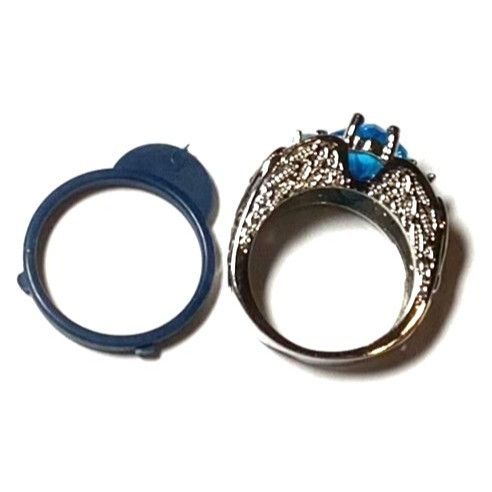 Other Blue Topaz Heart .925 Silver Ring Intricate Filigree Size 9 Size ONE SIZE - 15 Thumbnail