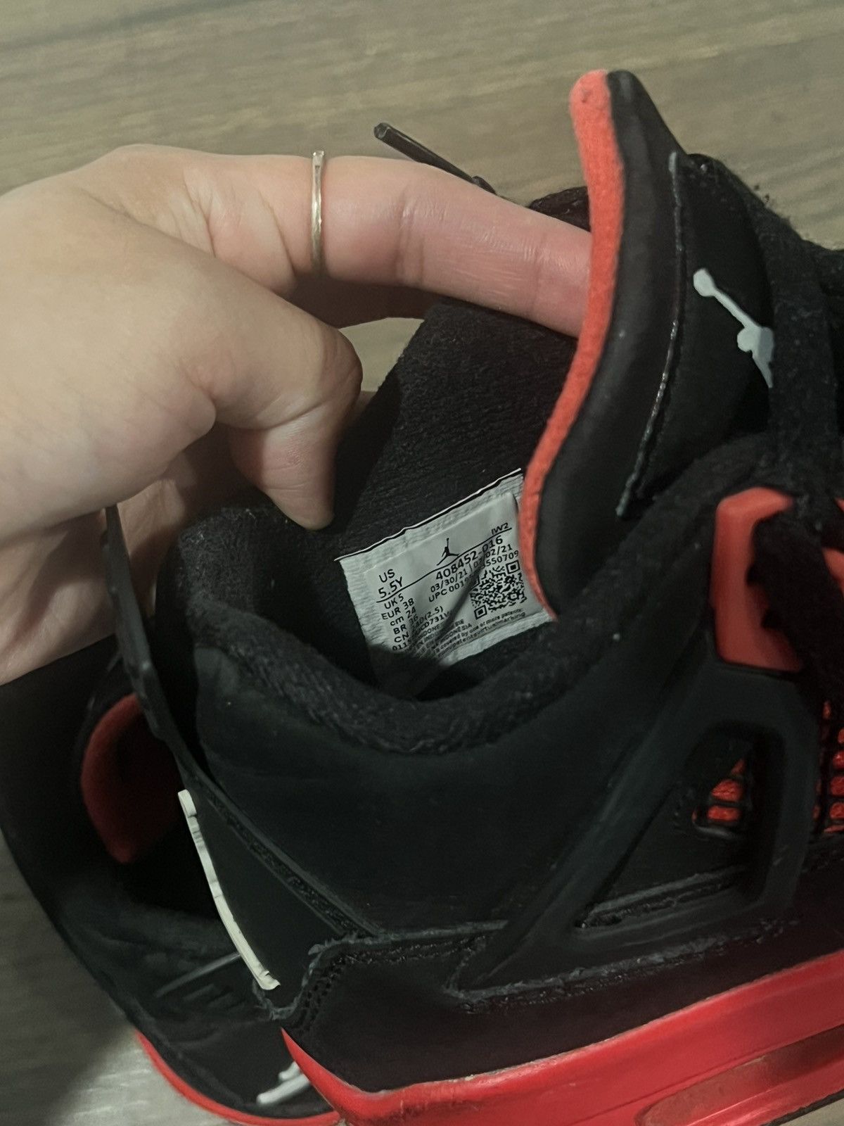 Jordan Brand Jordan 4 retro 4 'Red Thunder' Size US 5.5 / EU 38 - 5 Thumbnail