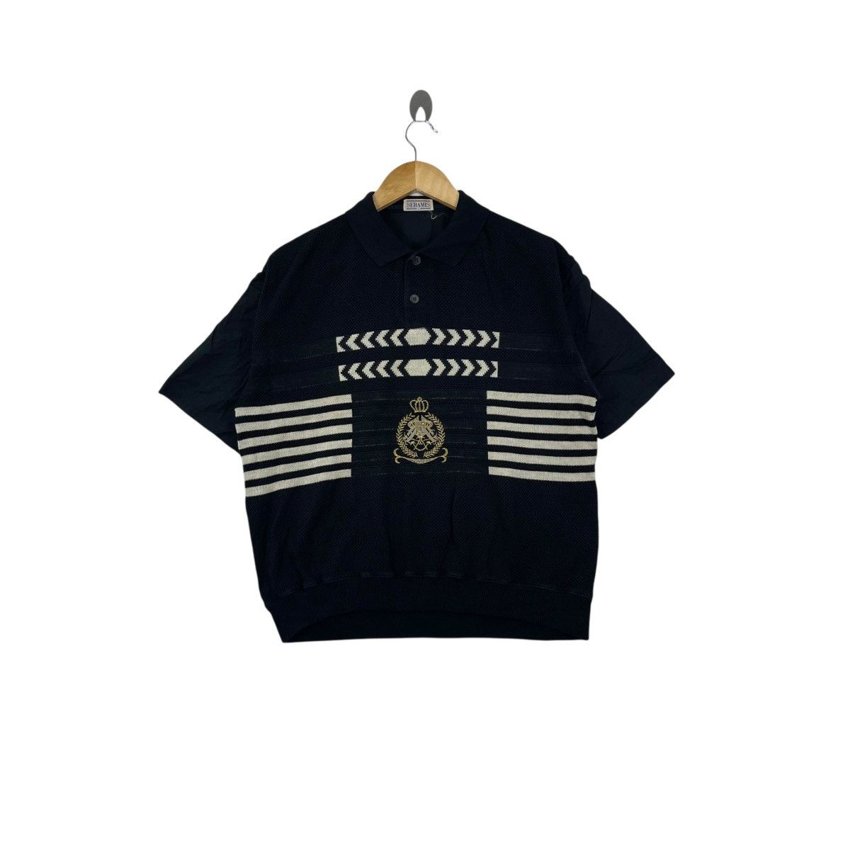 Vintage Vintage 80s Seramis Crown Logo Embroid Polo Jumper Short Size US L / EU 52-54 / 3 - 1 Thumbnail