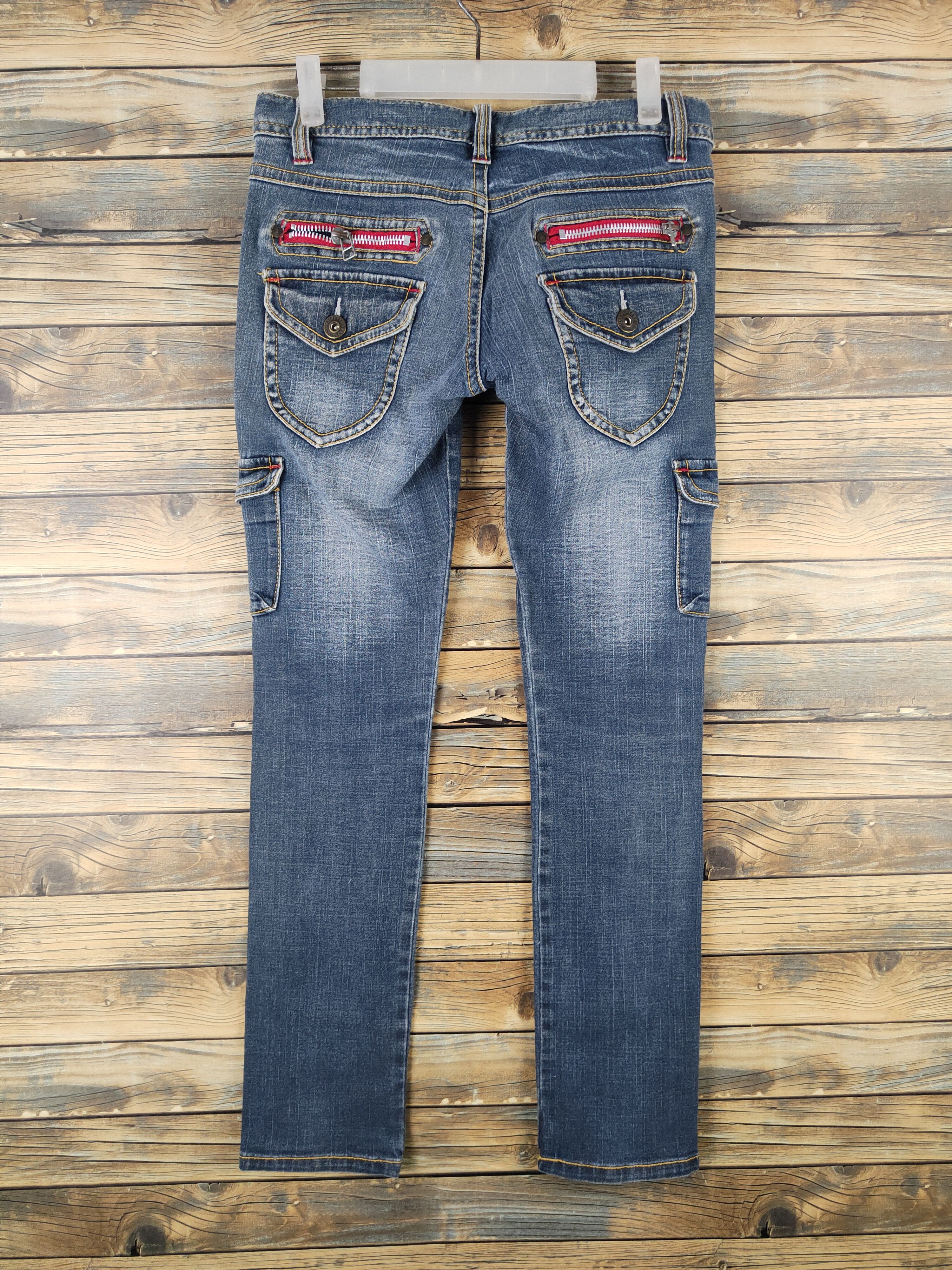 Japanese Brand DL Chow Chow Chow Blue Distressed Ripped Jeans #2342 Size 28" / US 6 / IT 42 - 7 Thumbnail