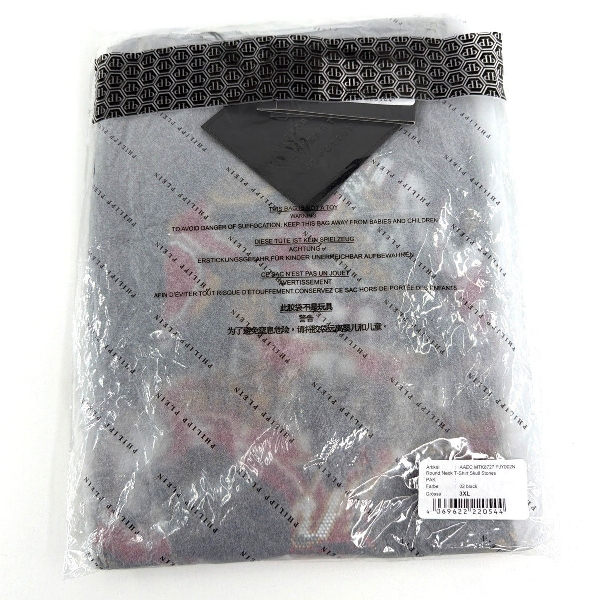 Philipp Plein Philipp Plein Black Skull Stones Round Neck T-Shirt Size 3XL Size US XXL / EU 58 / 5 - 4 Thumbnail