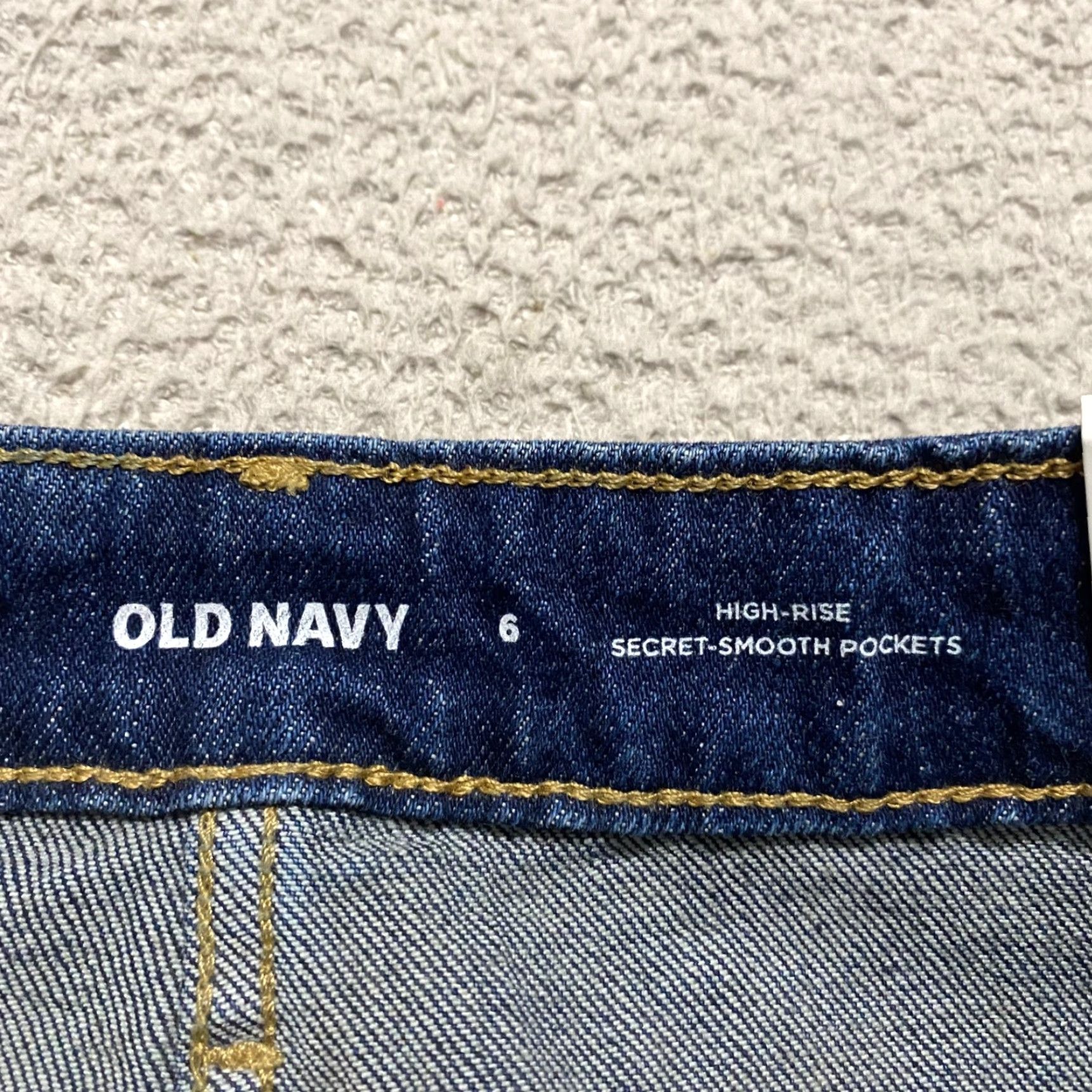 Old Navy NWT Old Navy Womens Skirt Denim Blue Dark Wash Mini High Rise 6 New with Tags Short Casual Pockets Button Front Size 28" / US 6 / IT 42 - 3 Thumbnail