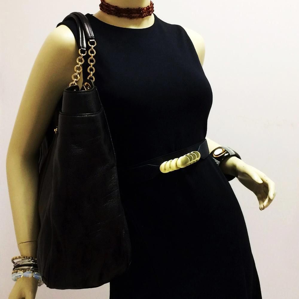 Salvatore Ferragamo Salvatore Ferragamo Betulla Black Leather Tote Bag Size ONE SIZE - 4 Thumbnail