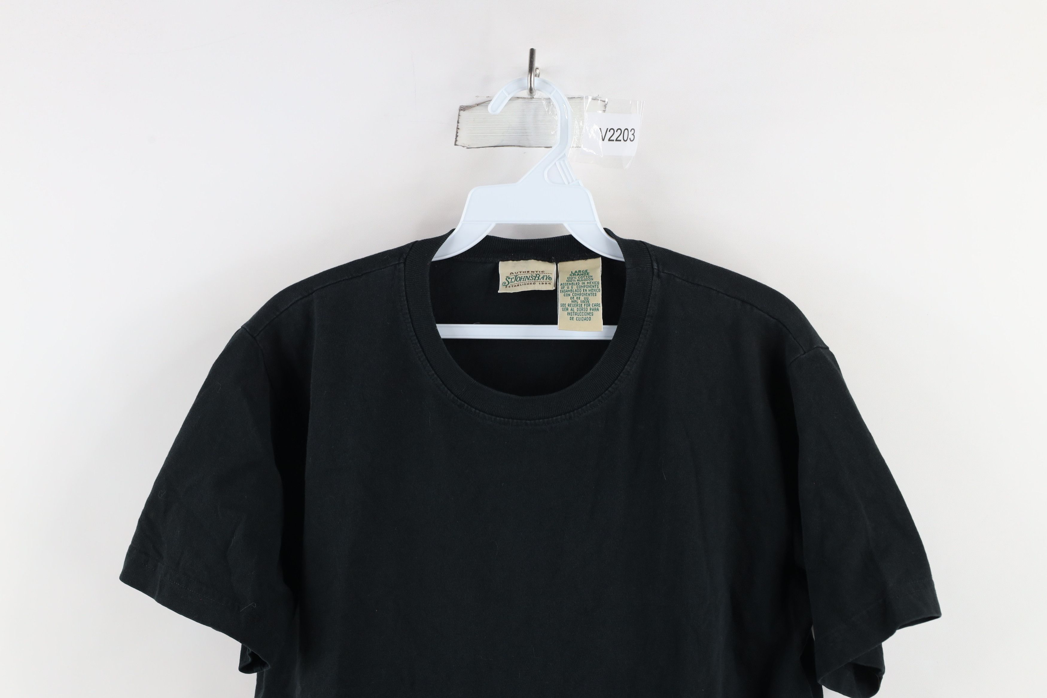 Vintage Vintage 90s Streetwear Short Sleeve T-Shirt Black Cotton Size L / US 10 / IT 46 - 2 Thumbnail