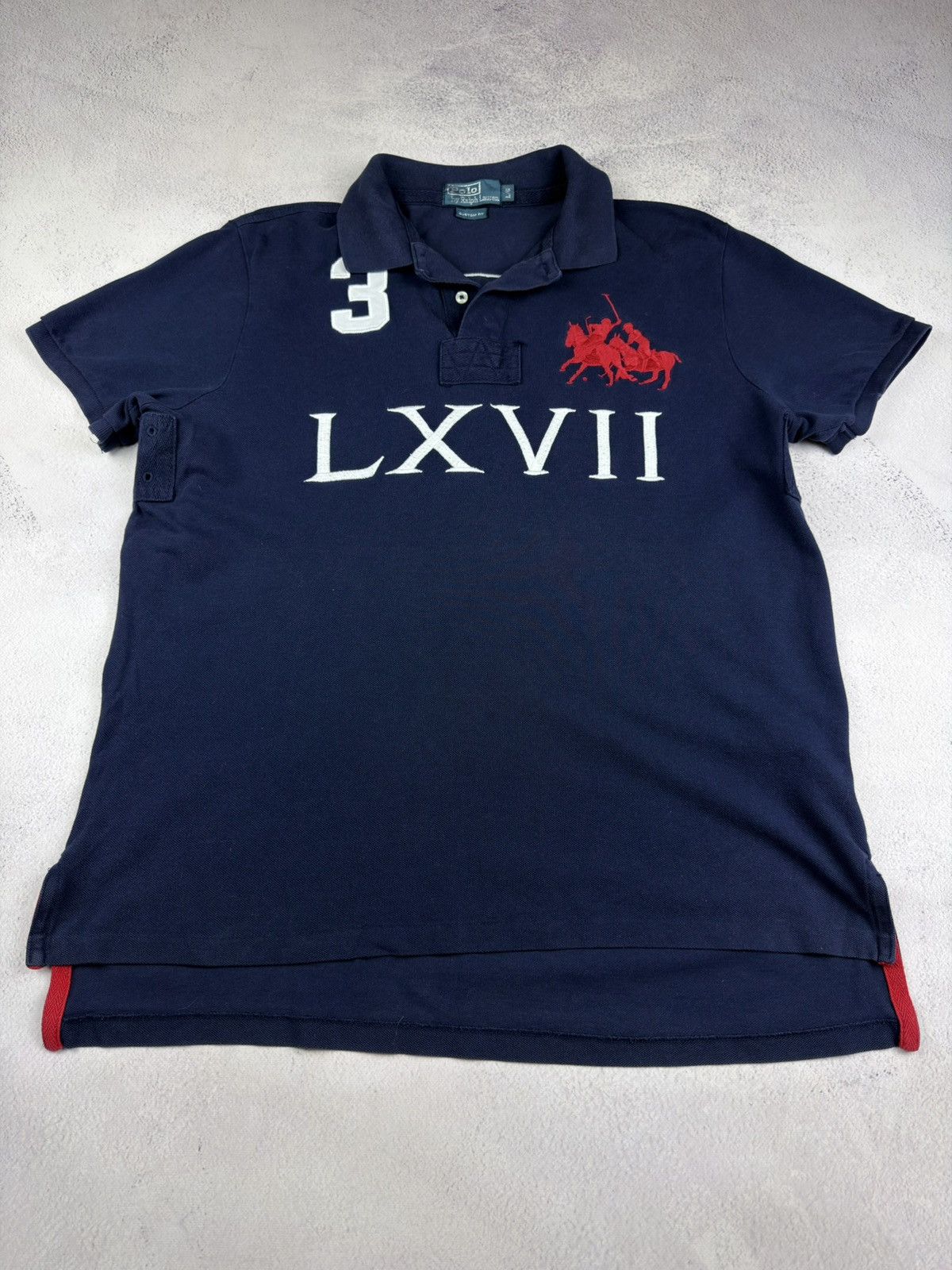 Polo Ralph Lauren Polo Ralph Lauren Big Pony Polo Shirt Navy Men's L Custom Size US L / EU 52-54 / 3 - 4 Thumbnail