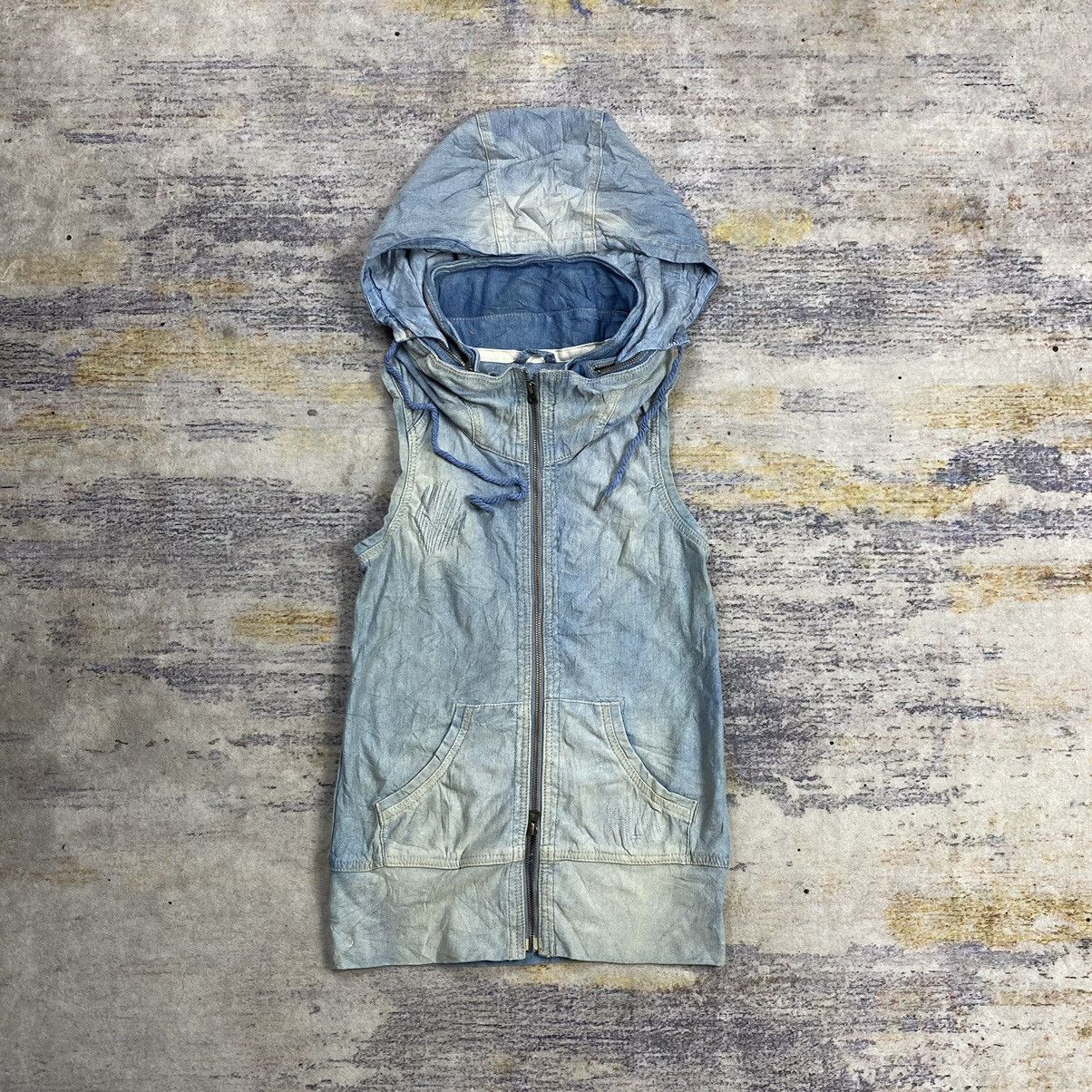 GOA Natural Vintage Denim Bono Packable Wire Hoodie Jacket