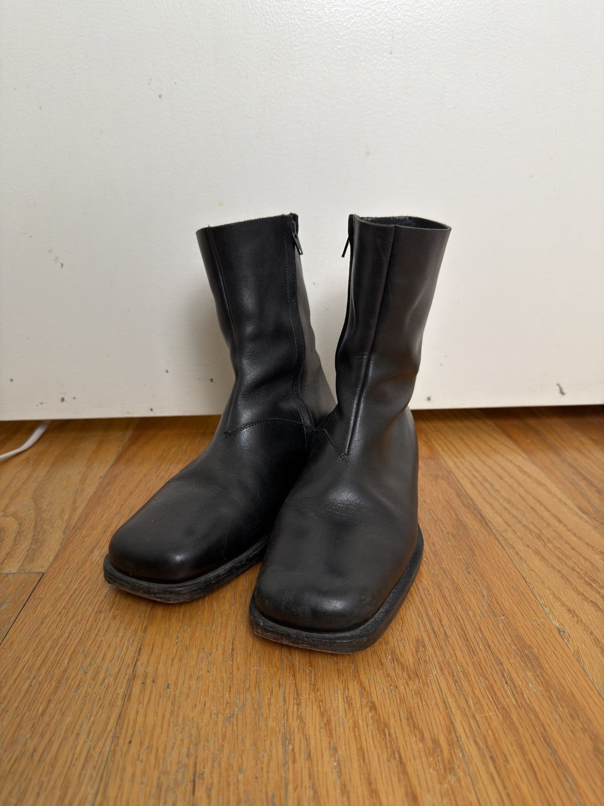 Maison Margiela Artisanal Square-Toe Boots c. 2002 Size US 7 / EU 40 - 2 Thumbnail