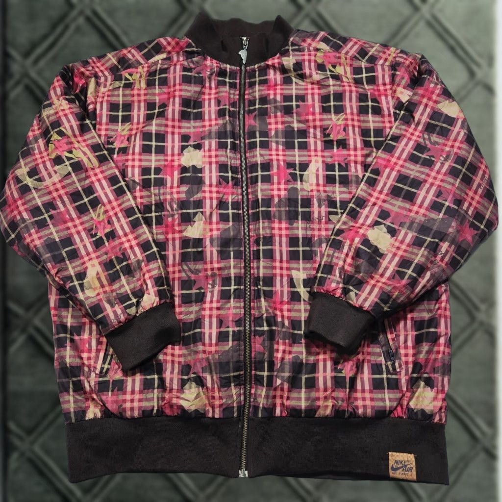 Nike VINTAGE Nike BRS Bomber Jacket Mens XL Red Plaid Nike Bomber Jacket XL Mens Red Plaid 90s Army Logo Casual Size US XL / EU 56 / 4 - 1 Thumbnail