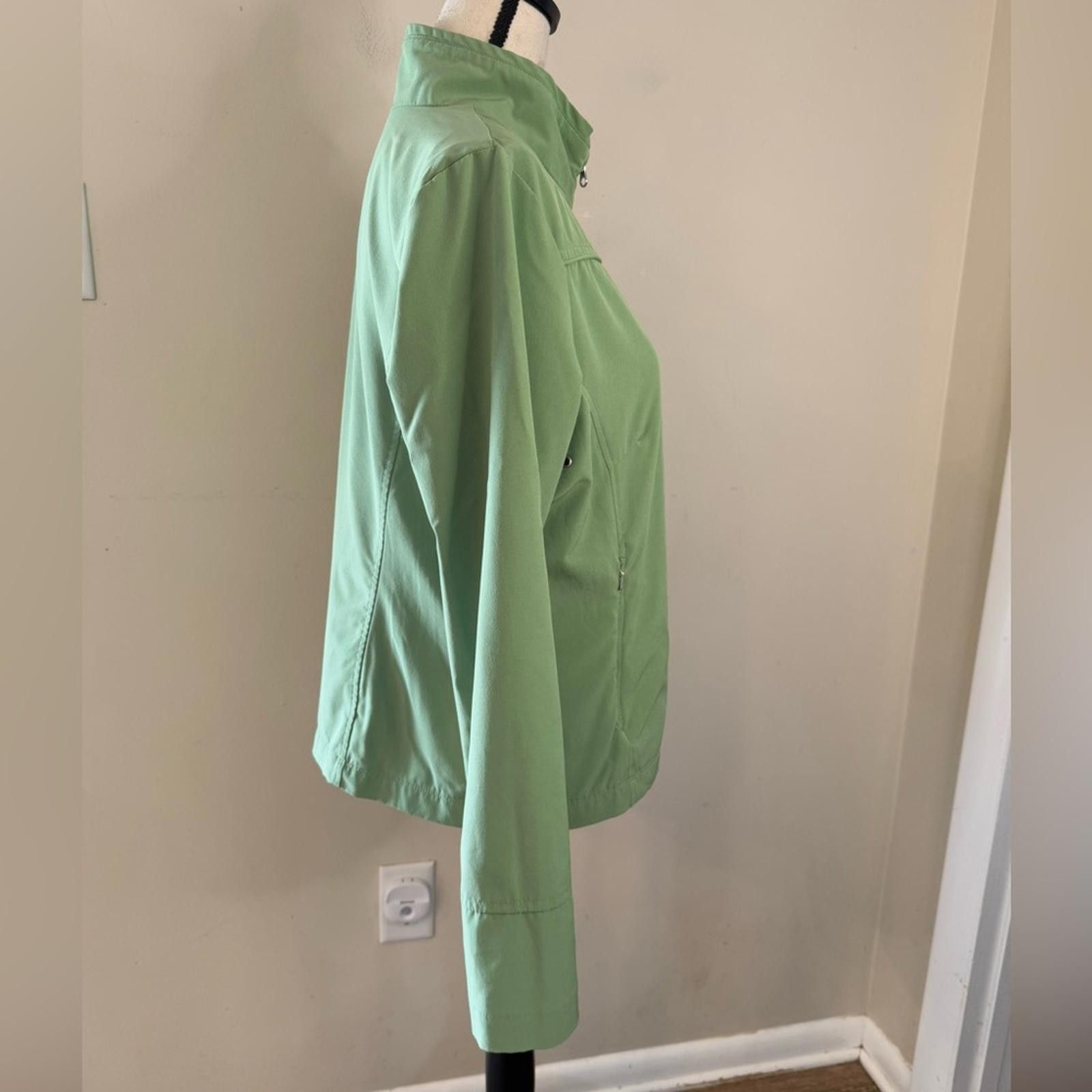 Lucky Brand Lucy spring green 2 way zip windbreaker jacket SZ LG Size L / US 10 / IT 46 - 2 Thumbnail