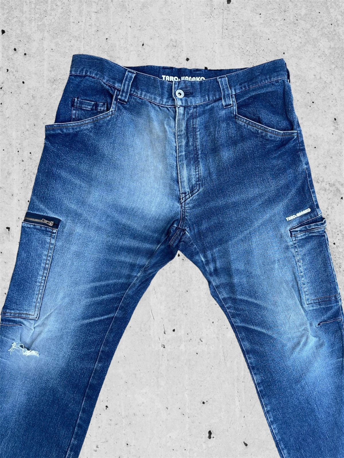 Japanese Brand 🔥 Taro & Hanako Japanese Distressed Denim W33🔥 Size US 33 - 3 Thumbnail