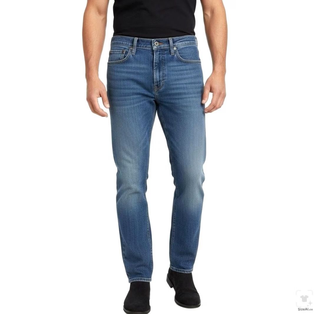 Levi's Levi's 511 Jeans Mens 32x32 Blue Medium Wash Slim Straight Leg Denim Zip Fly Size US 32 / EU 48 - 4 Thumbnail