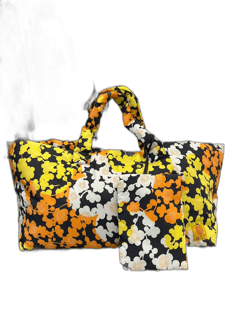 MCQ MCQ Yellow Floral Tote Bag with Pouch Size ONE SIZE - 1 Thumbnail