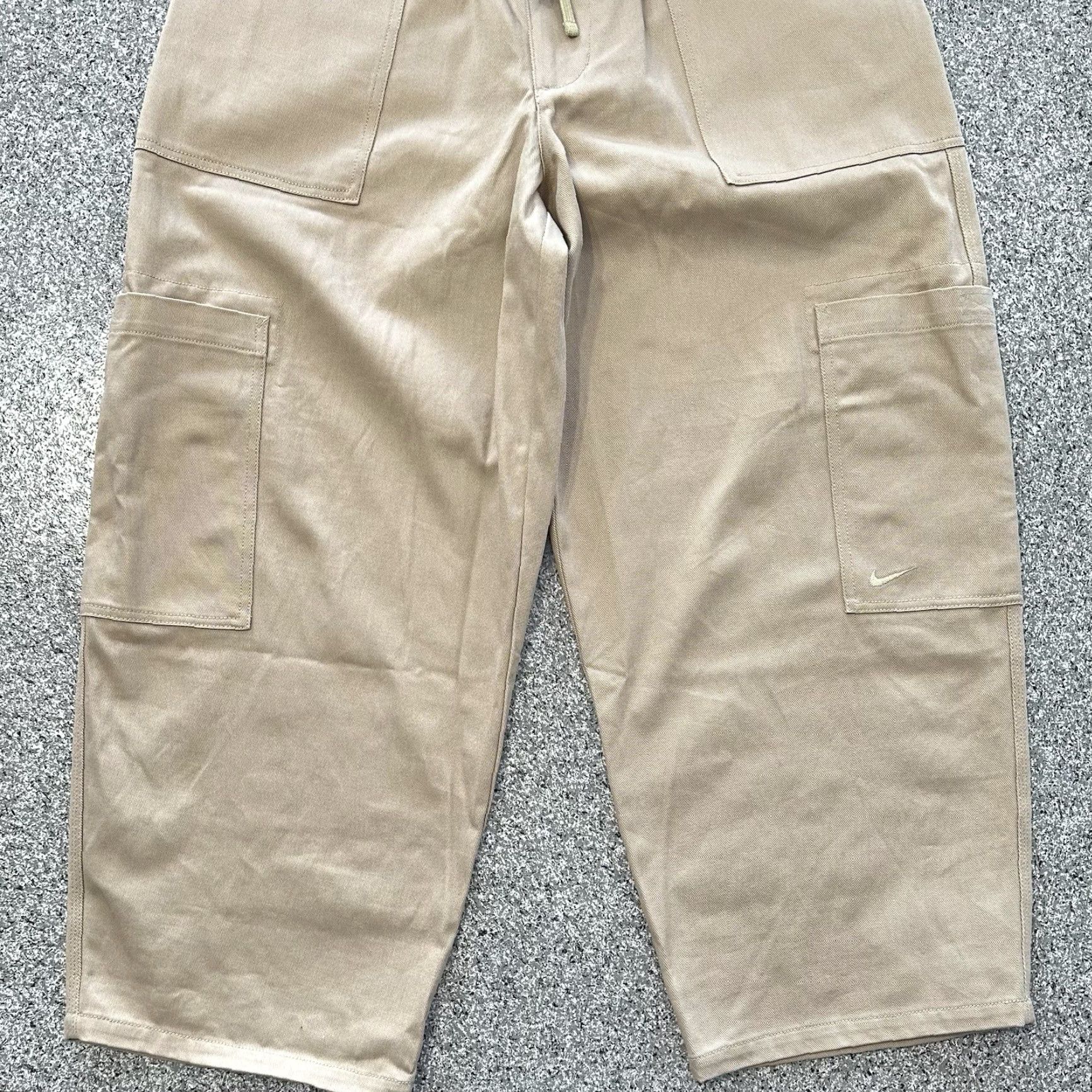 Nike Nike Life Pants Mens L Wide-Leg Utility Beige Heavy Twill Oversized Canvas Workwear Size US 33 - 3 Thumbnail