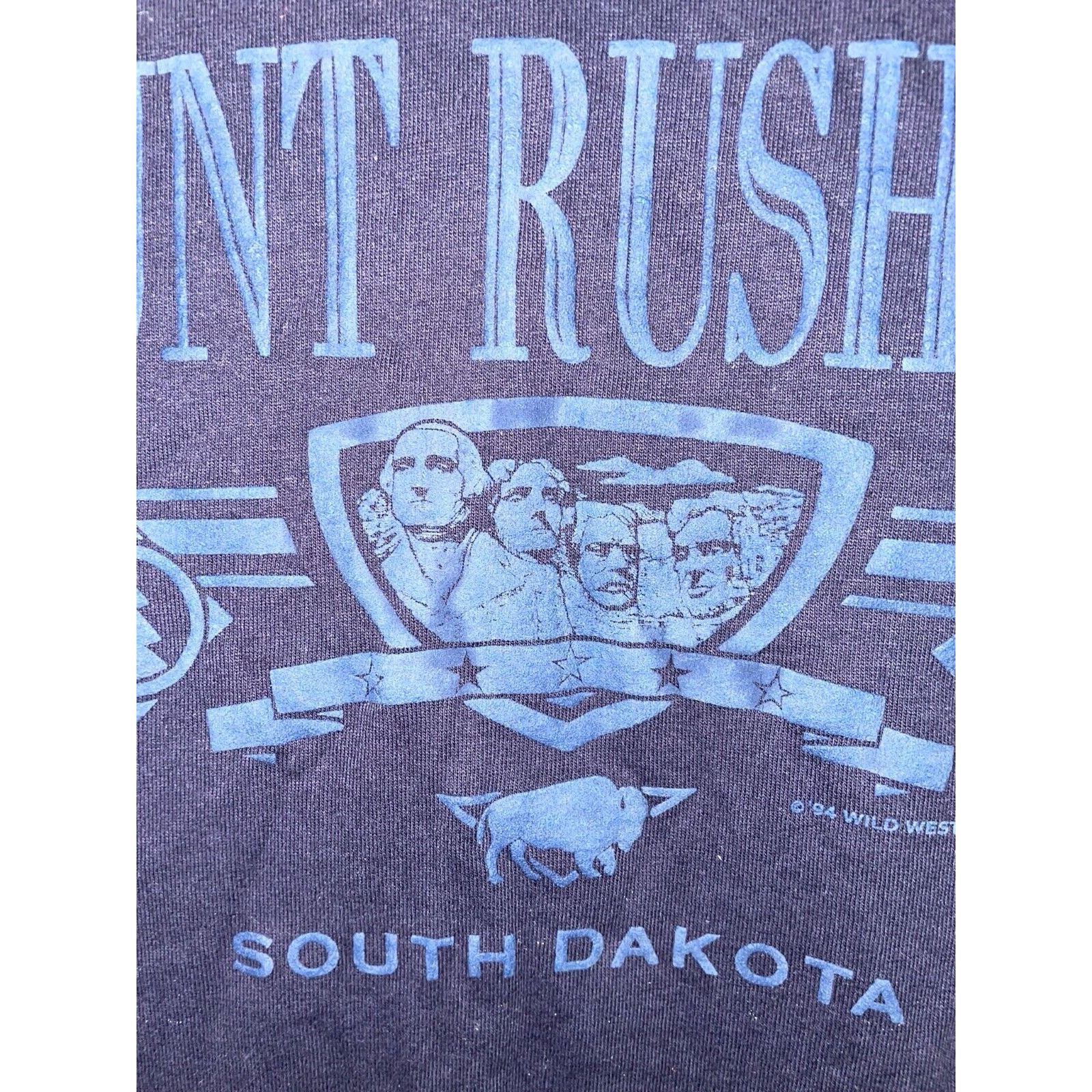 Jerzees Vintage Mount Rushmore Shirt South Dakota Blue Tee VTG 90s L Size US L / EU 52-54 / 3 - 2 Thumbnail