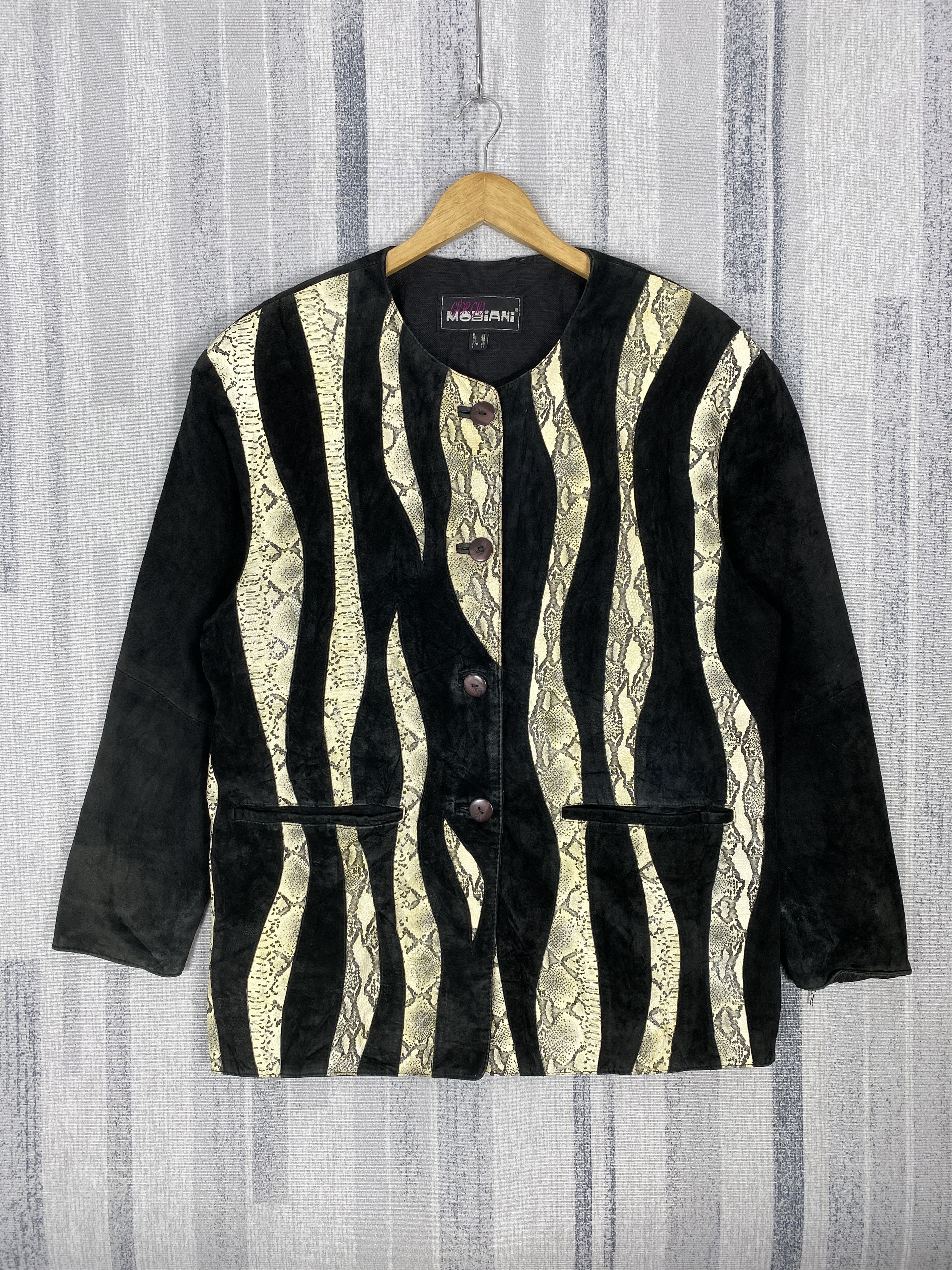 Vintage Vintage Giorgio Mobiani Snake Leather Jacket K0171 Size US M / EU 48-50 / 2 - 1 Thumbnail