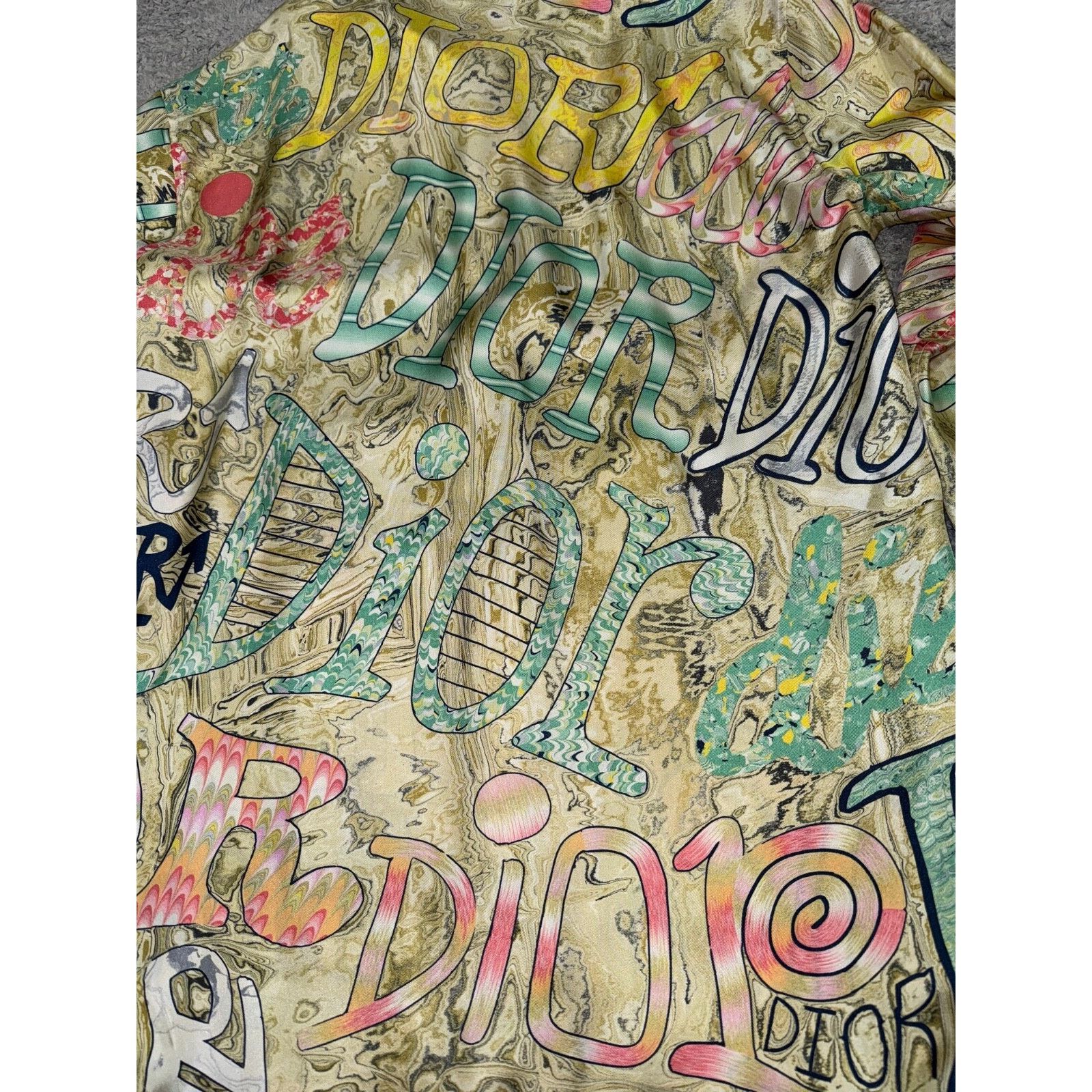 Dior Dior Shawn Stussy Silk Swirl Graffiti Logo Long Sleeve Size US M / EU 48-50 / 2 - 13 Thumbnail