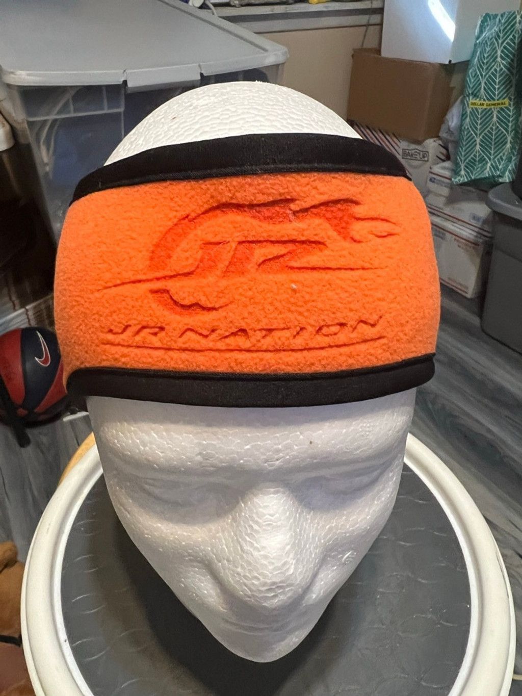 Port Authority Men's Port Authority Orange Black Fleece Headband One Size Size ONE SIZE - 1 Thumbnail