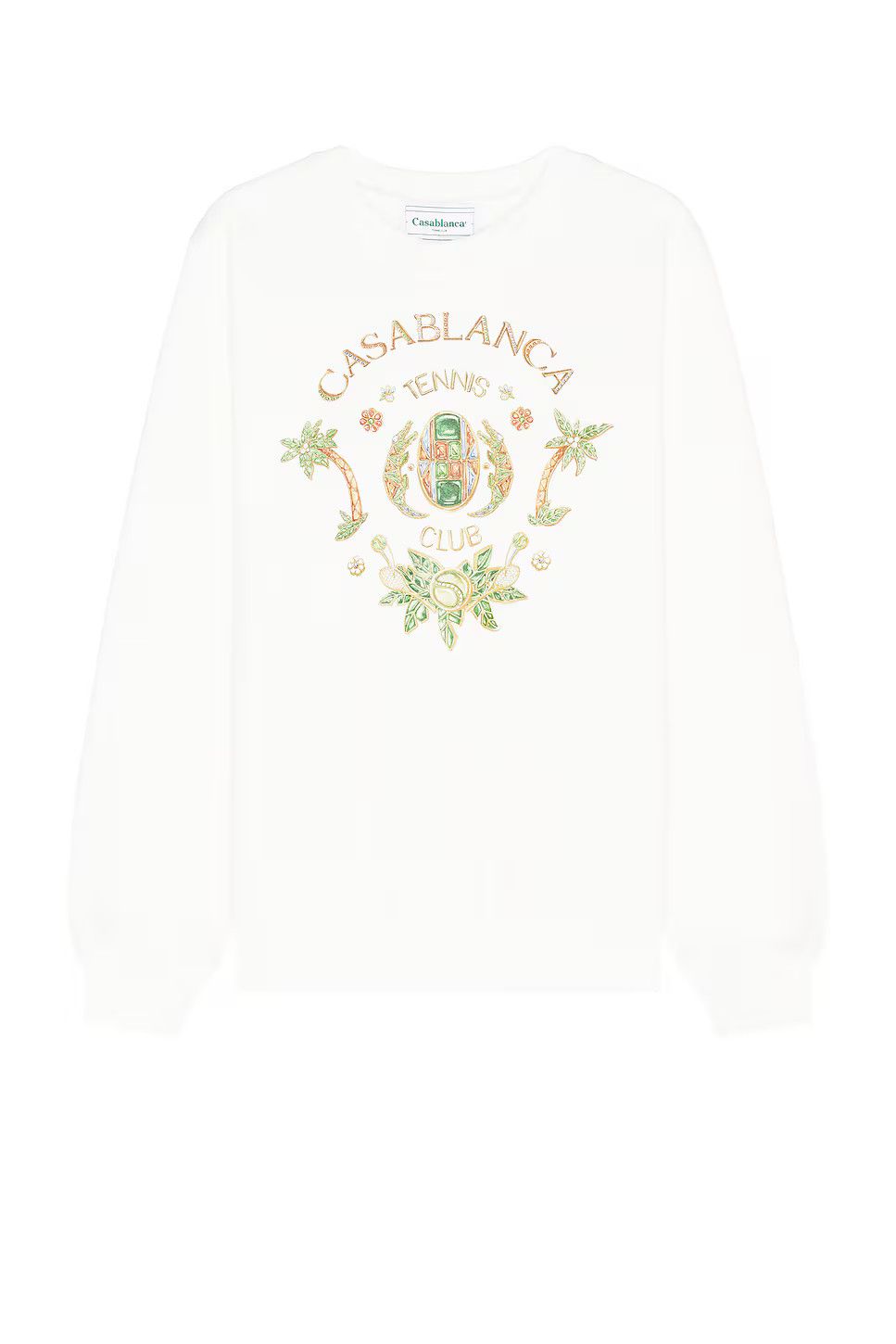 Casablanca o1mle0326 Printed Sweatshirt Joyaux Tennis Club in Off White Size US XXL / EU 58 / 5 - 1 Thumbnail