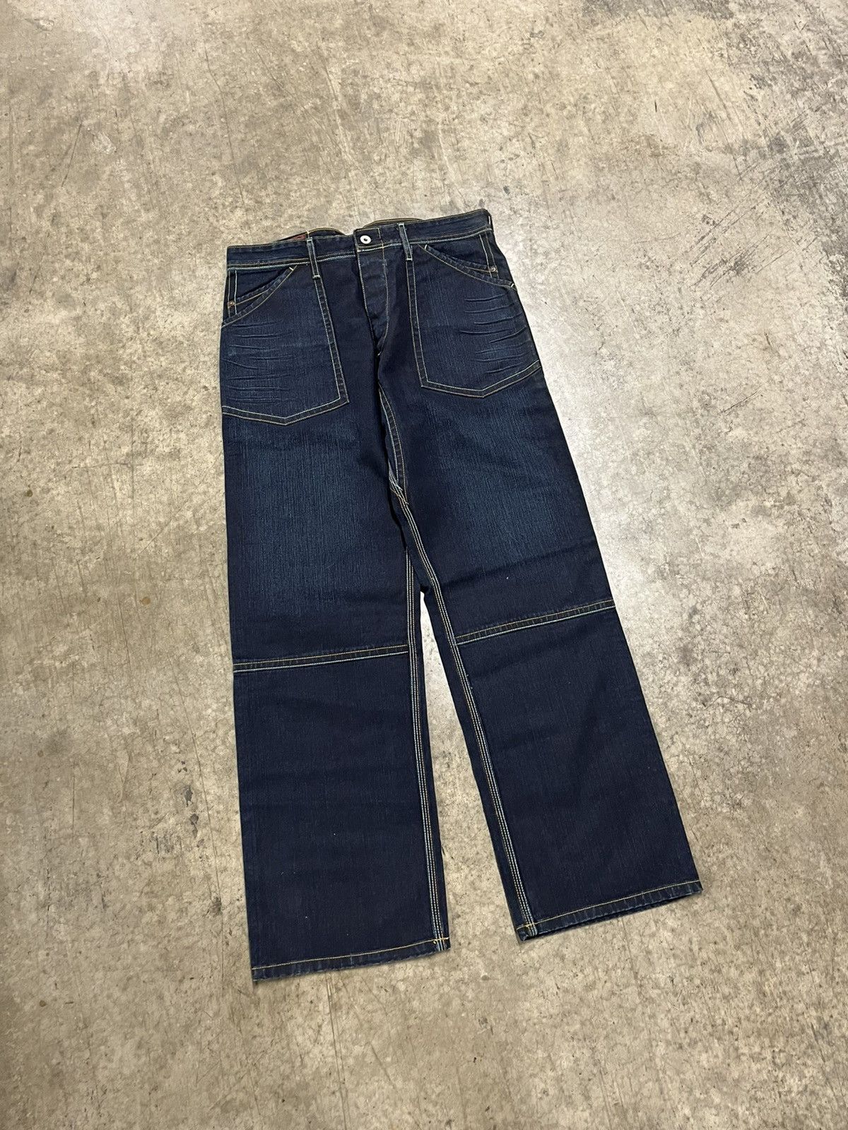 Evisu × Japanese Brand EVISU VINTAGE EU-ED DENIM JEANS DEADSTOCK RARE Size US 34 / EU 50 - 4 Thumbnail