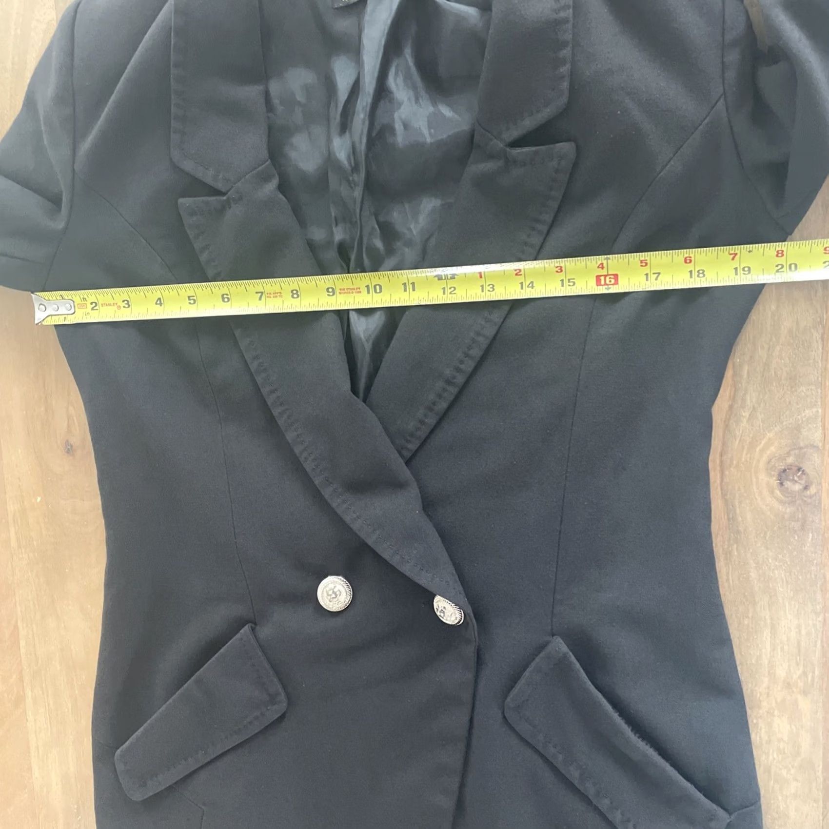 Roberto Cavalli VINTAGE Roberto Cavalli Blazer Women's L Black Double Breasted Jacket Size L / US 10 / IT 46 - 7 Thumbnail