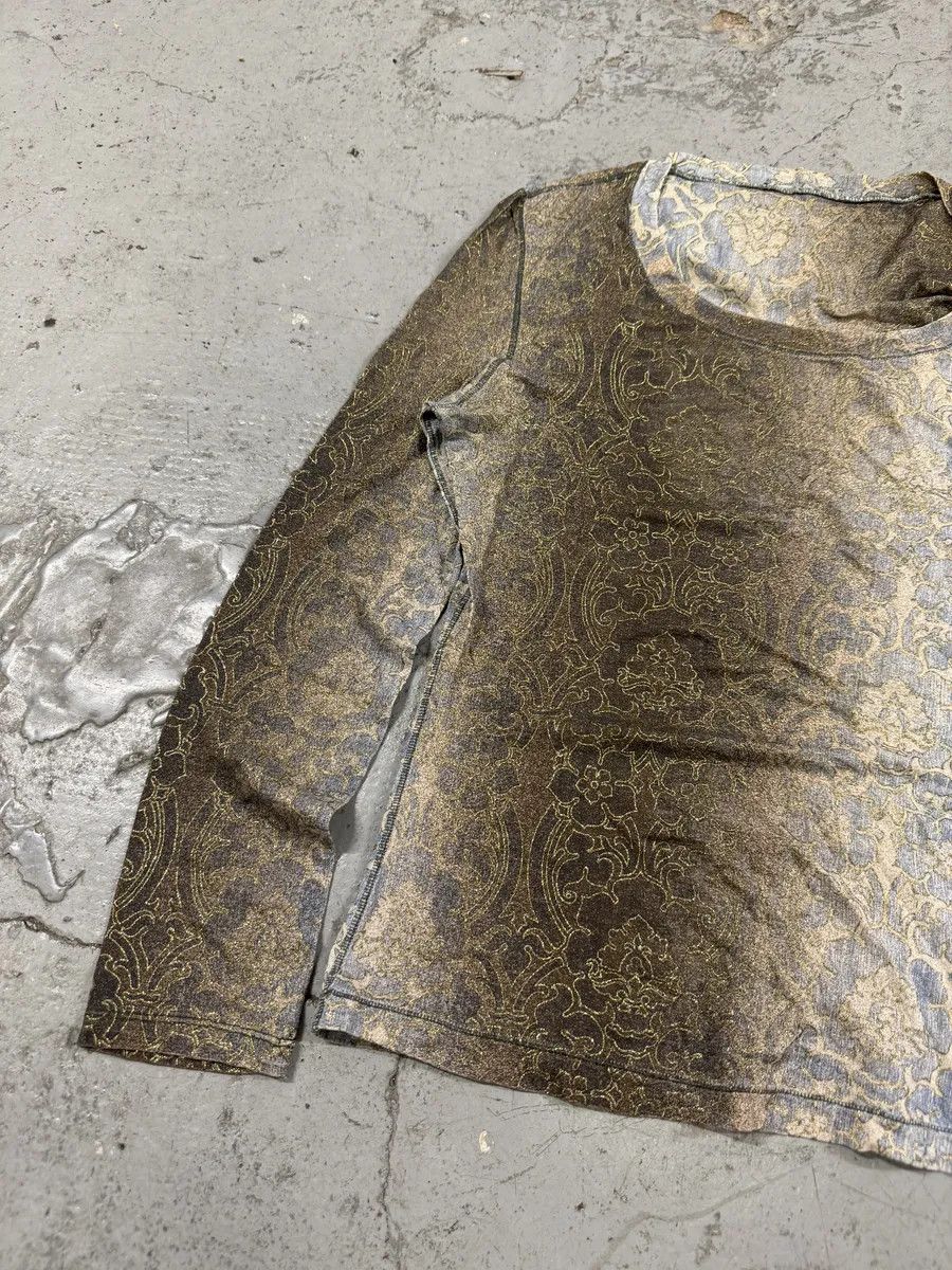 Roberto Cavalli SS2002 Roberto Cavalli Mozaic Gradient Gold Longsleeves Top Size S / US 4 / IT 40 - 4 Thumbnail