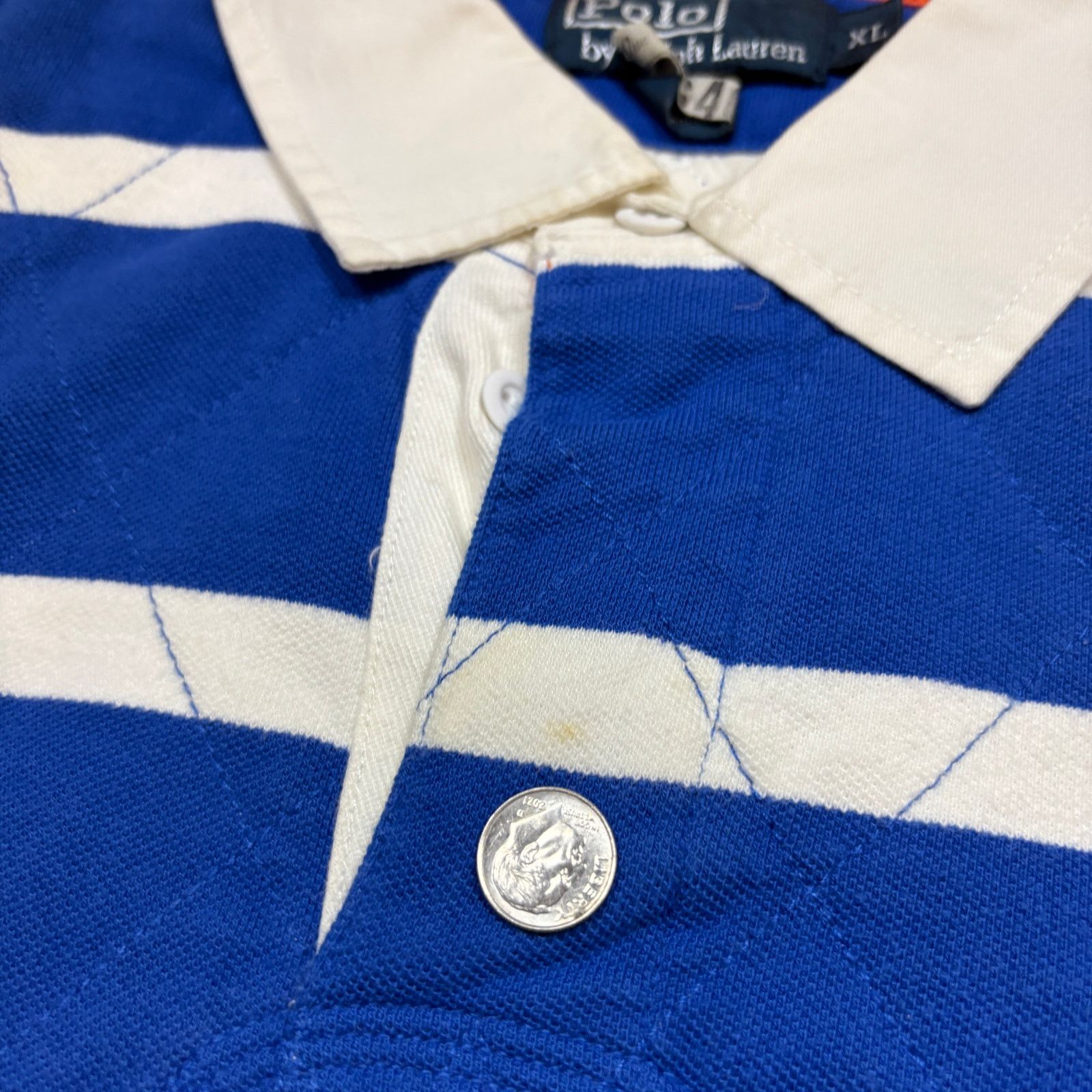 Polo Ralph Lauren VTG Polo Ralph Lauren Striped Polo Shirt Men's XL Old Money Size US XL / EU 56 / 4 - 10 Thumbnail