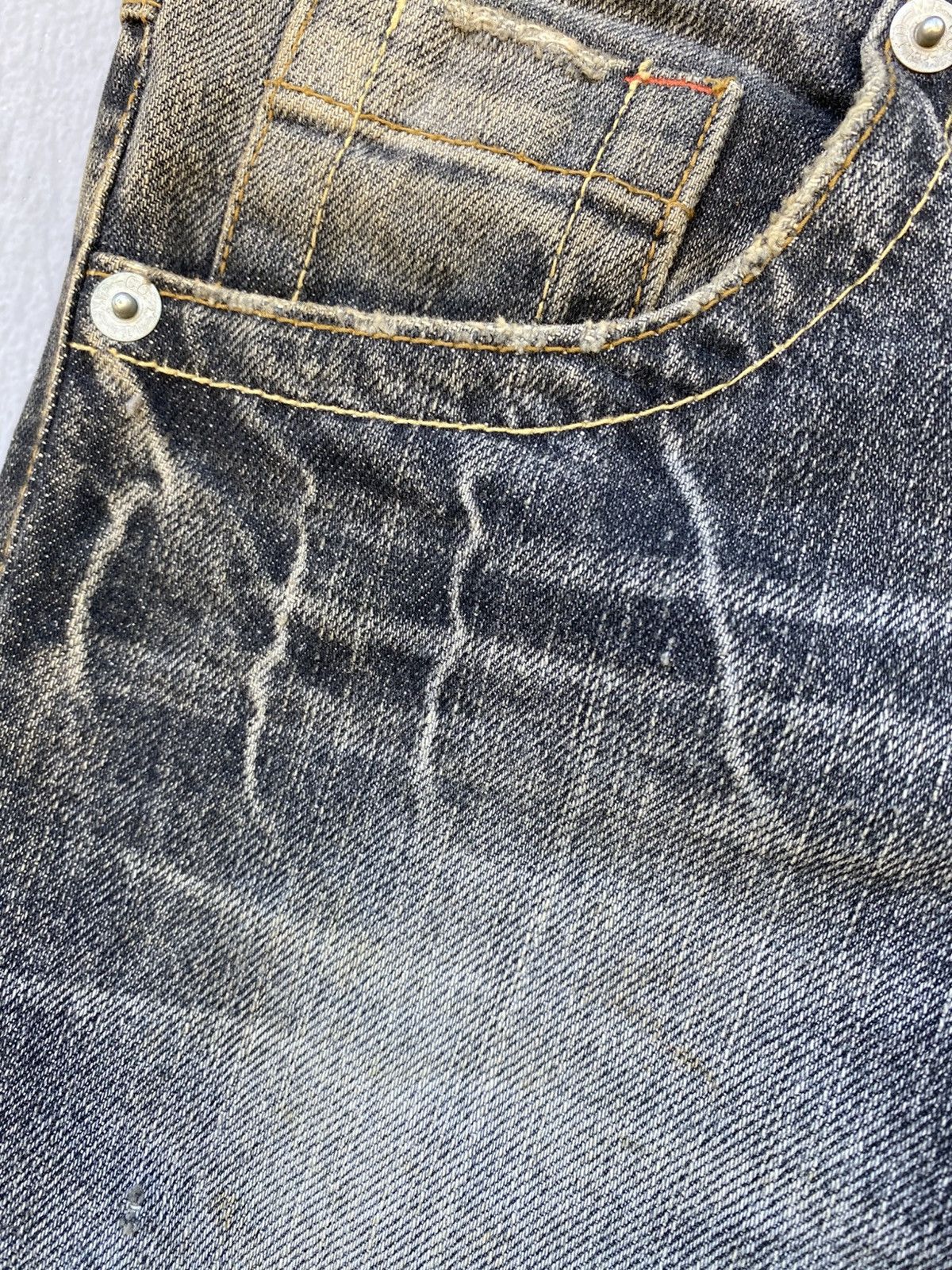 Hysteric Glamour × If Six Was Nine × Vanquish Vanquish Destroyed Distressed Washed Black Ring Jean Size 28" / US 6 / IT 42 - 6 Thumbnail