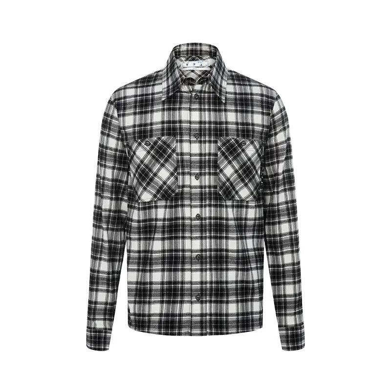 Off-White off-white black checkered long sleeve shirt Size US L / EU 52-54 / 3 - 1 Thumbnail