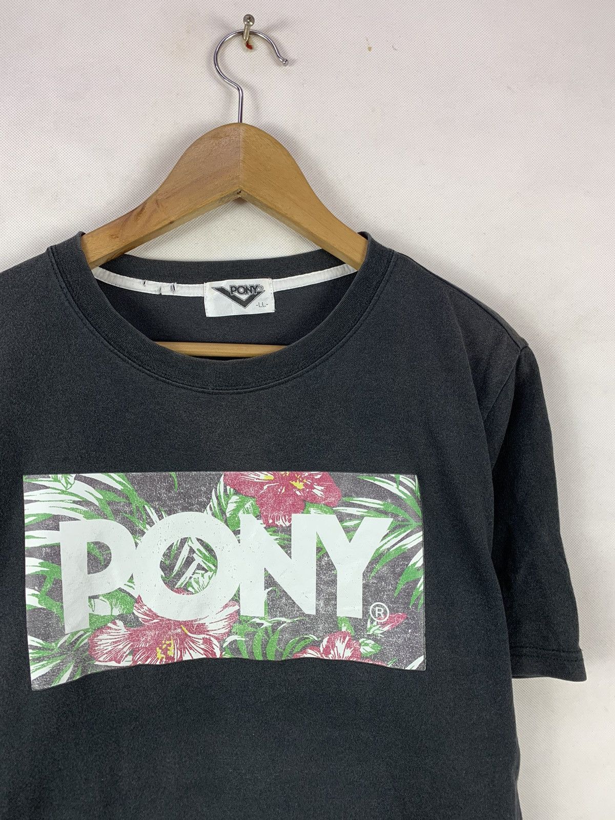 PONY Steals! Vintage Pony Box Logo Floral Tee Size US L / EU 52-54 / 3 - 2 Thumbnail