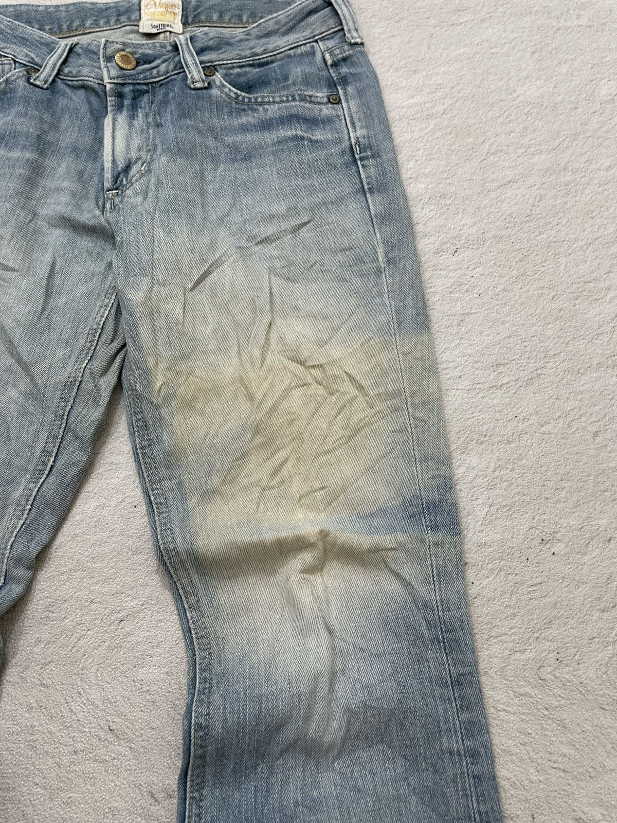 Maison Margiela 2000s Diesel Flare Denim Bootcut Distressed Blue Jeans Y2K Size 27" / US 4 / IT 40 - 4 Thumbnail