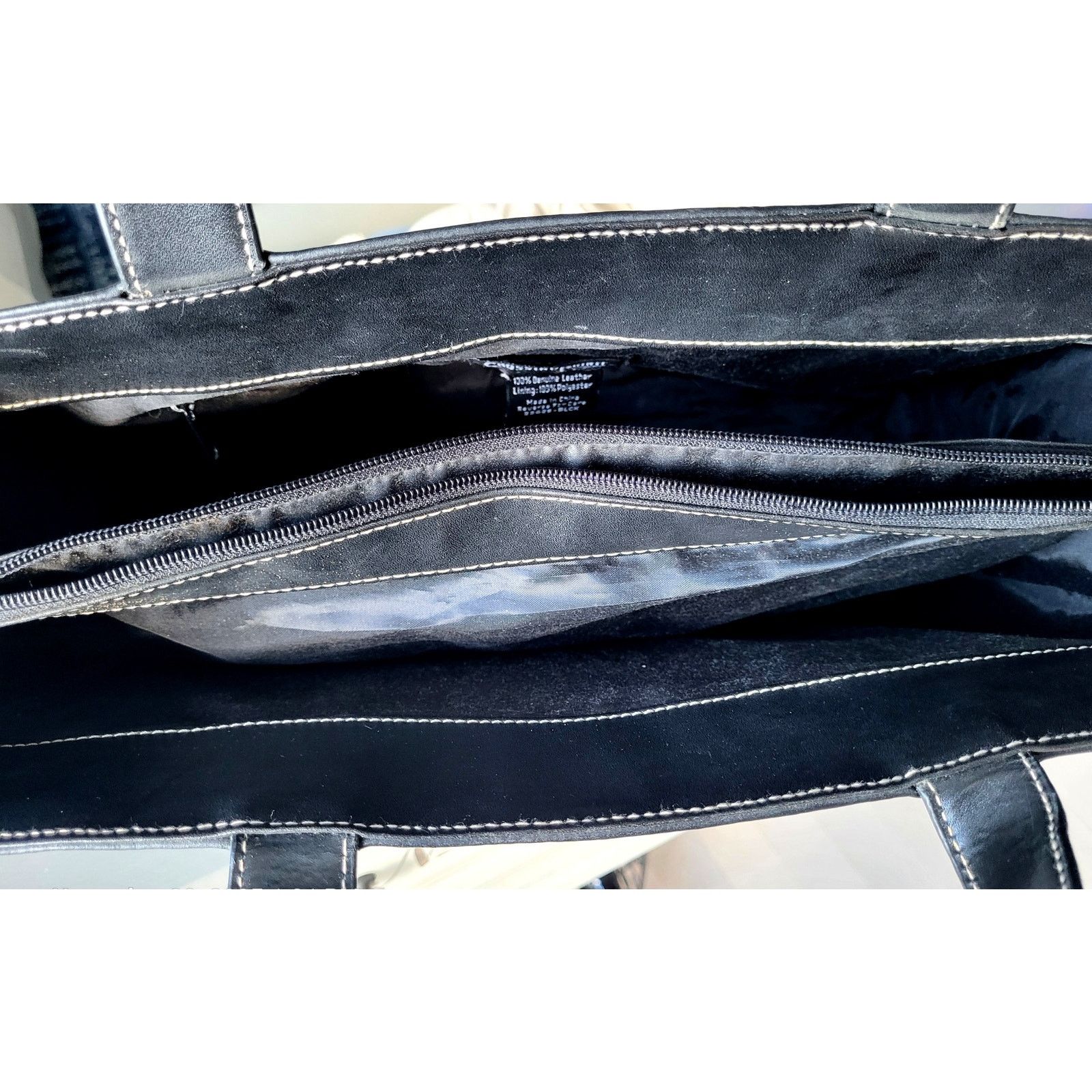 Other Leather Tote Briefcase Laptop Bag Women Black Size ONE SIZE - 7 Thumbnail