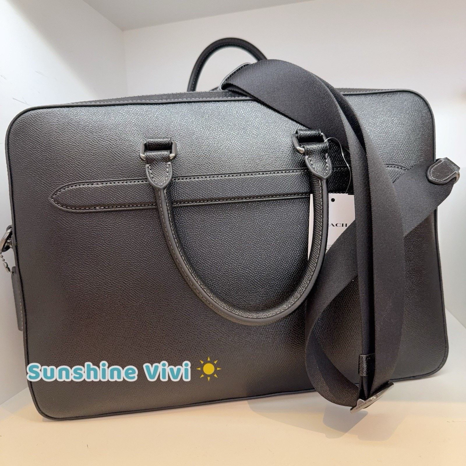 Coach NWT Coach Ethan Slim Brief Laptop Leather Black CR271 Size ONE SIZE - 3 Thumbnail