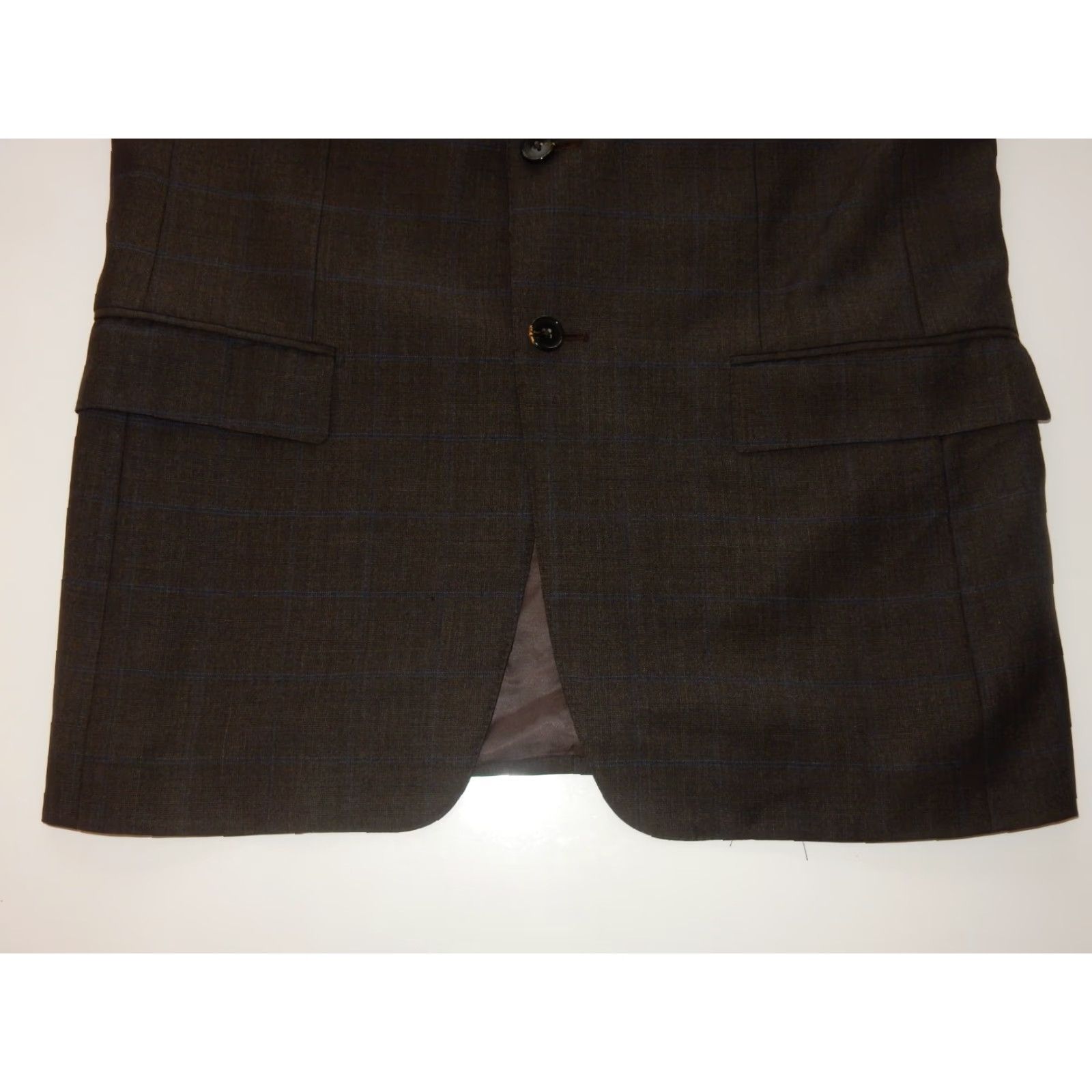 Ermenegildo Zegna VINTAGE Ermenegildo Zegna Blazer Men 50R Wool Plaid Brown Size 50R - 3 Thumbnail